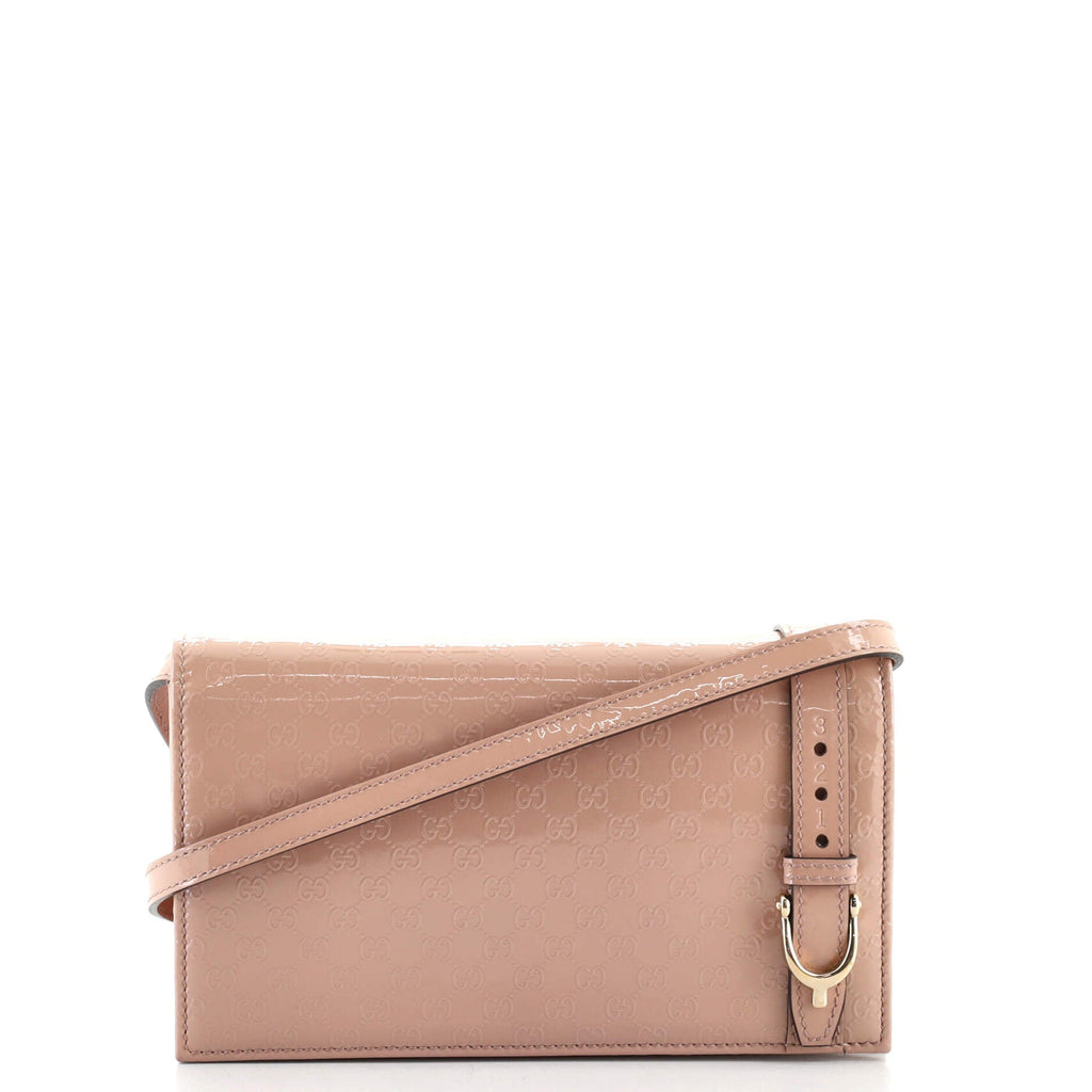 Nice Wallet on Strap Microguccissima Patent Mini