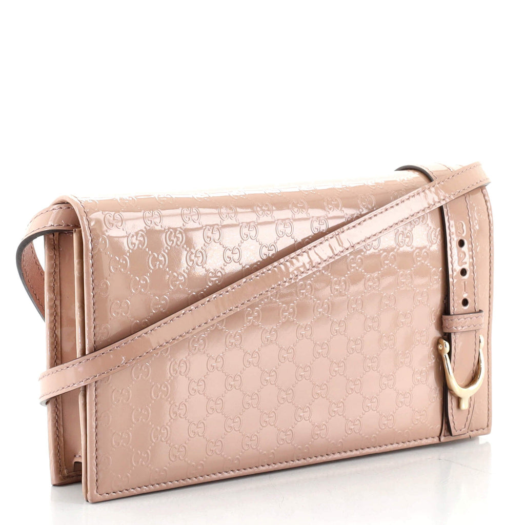 Nice Wallet on Strap Microguccissima Patent Mini