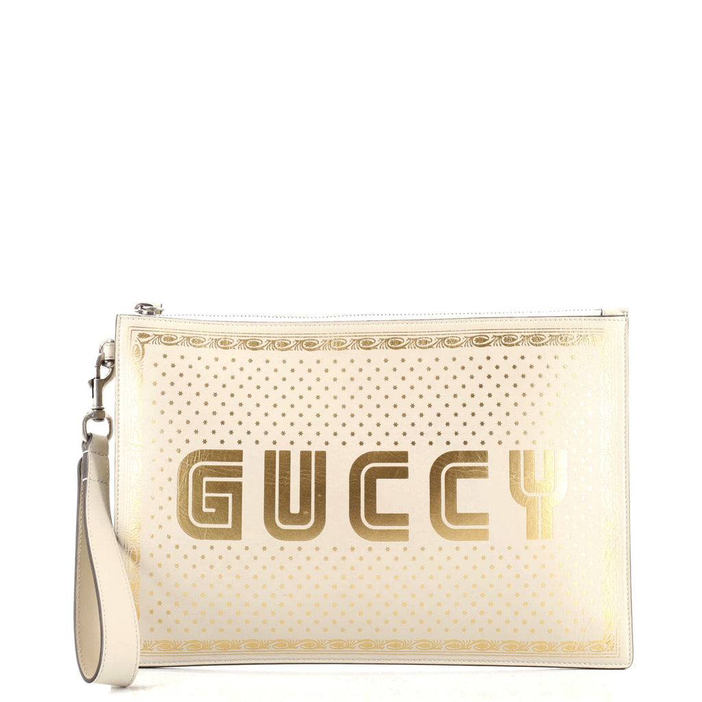 Wristlet Clutch Limited Edition Printed Leather