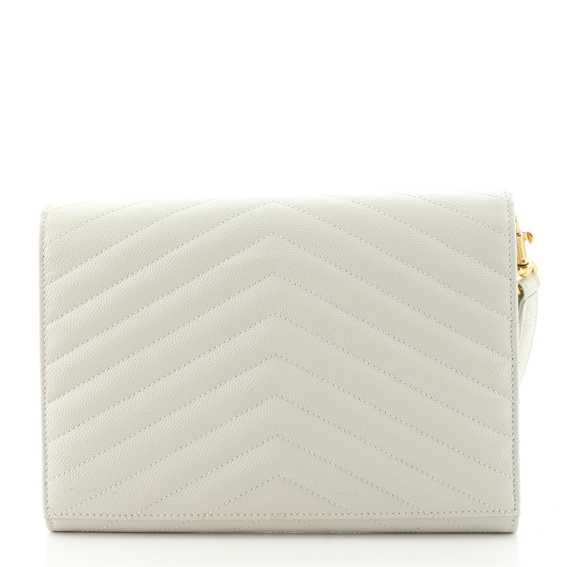 Classic Monogram Flap Wristlet Clutch Matelasse Chevron Leather