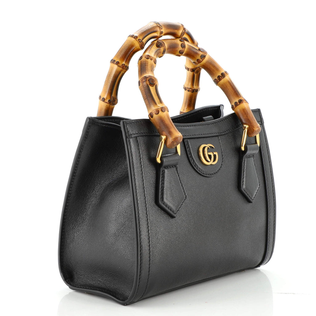 Diana NM Bamboo Handle Tote Leather Mini