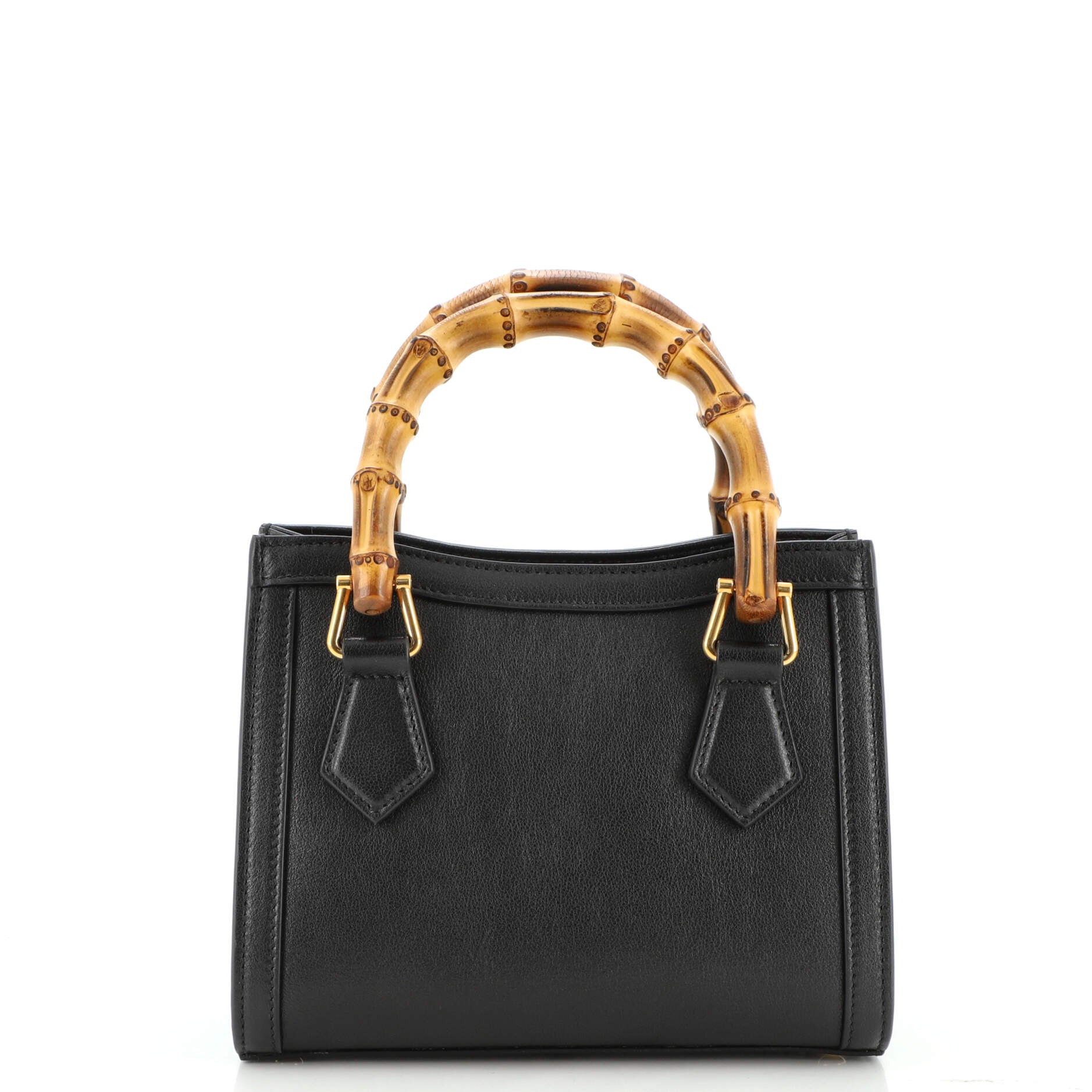 Diana NM Bamboo Handle Tote Leather Mini