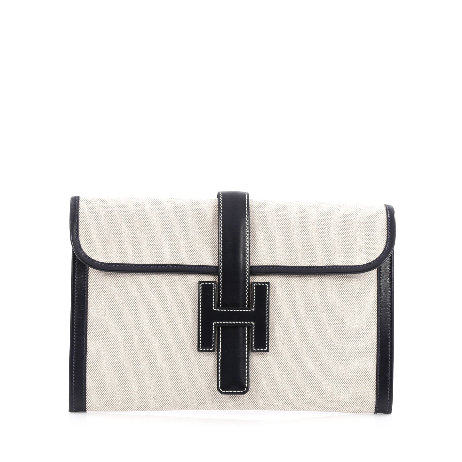 Jige Clutch Toile and Leather 29