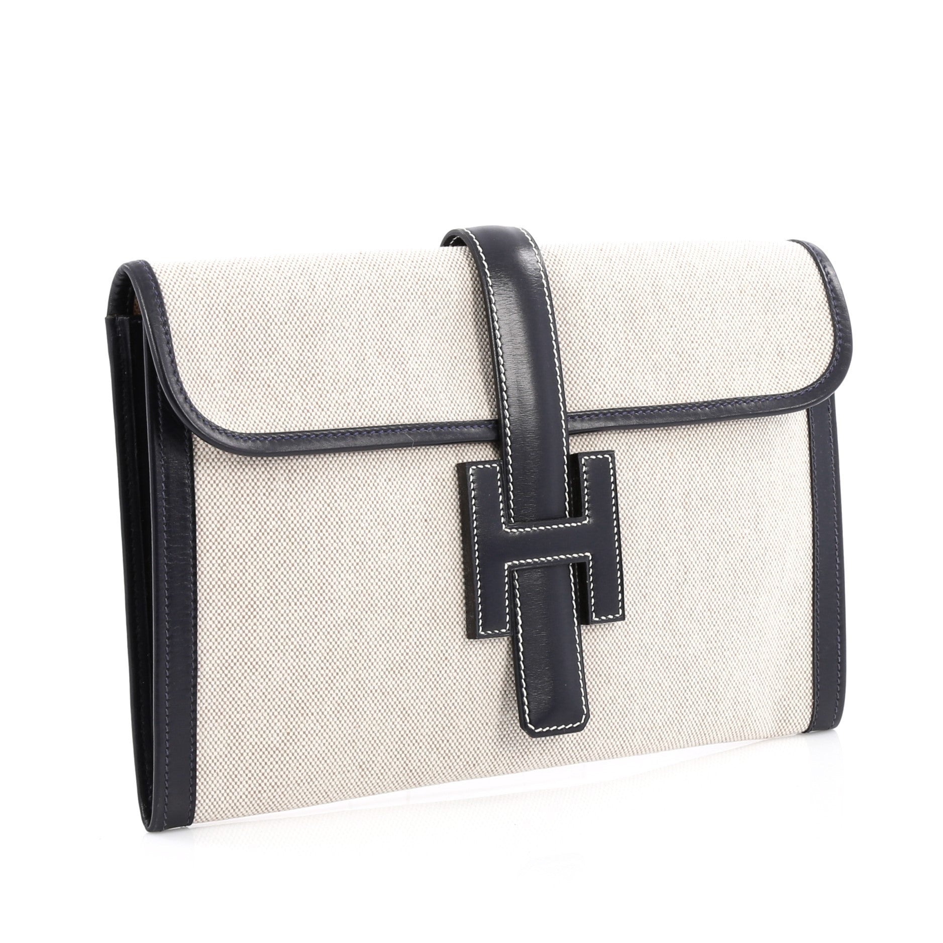 Jige Clutch Toile and Leather 29