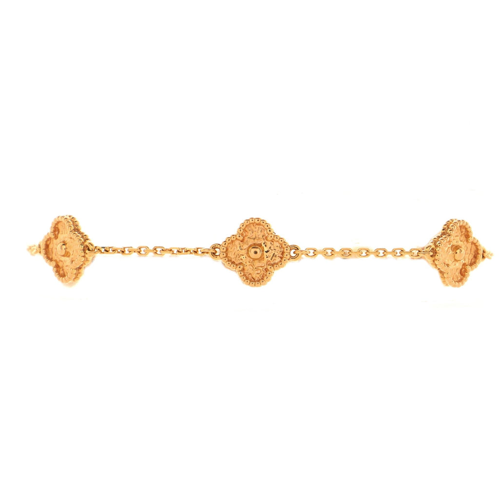 Sweet Alhambra 6 Motifs Bracelet 18K Rose Gold