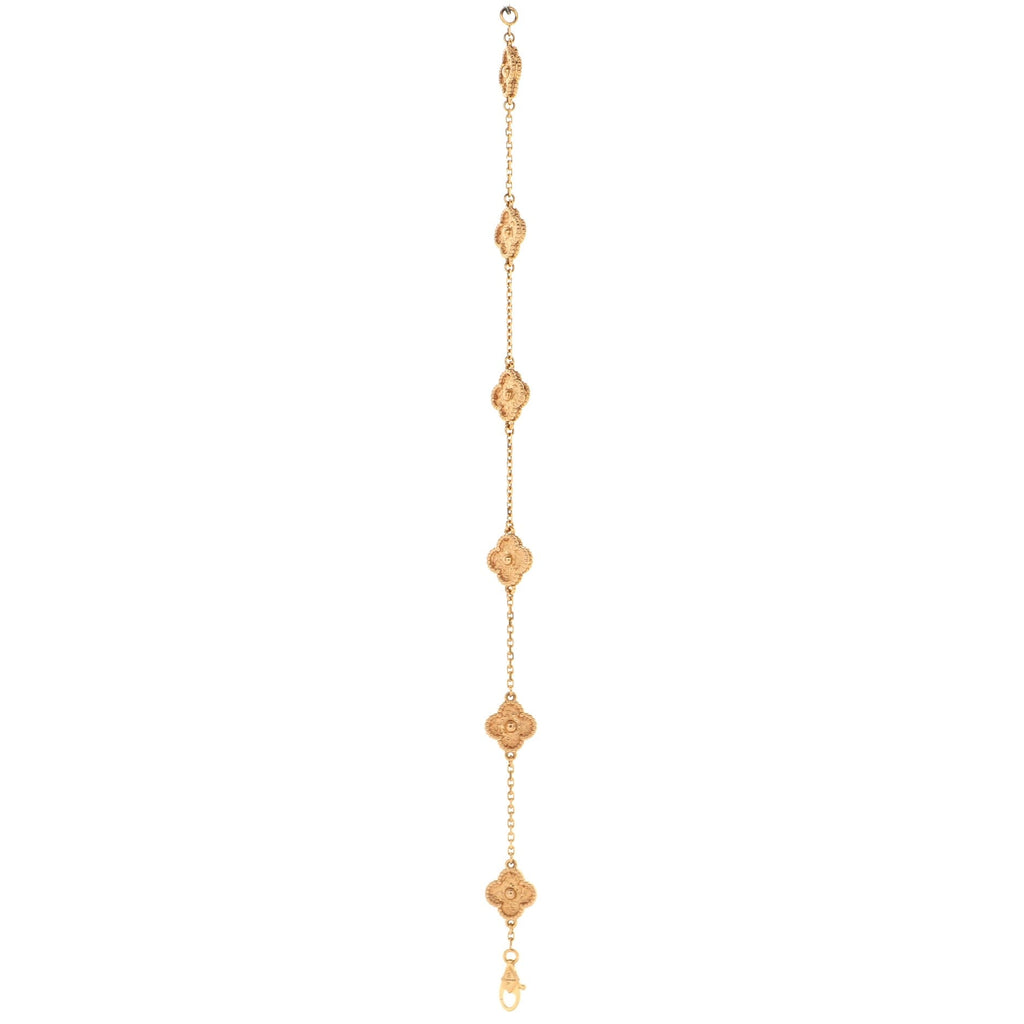 Sweet Alhambra 6 Motifs Bracelet 18K Rose Gold