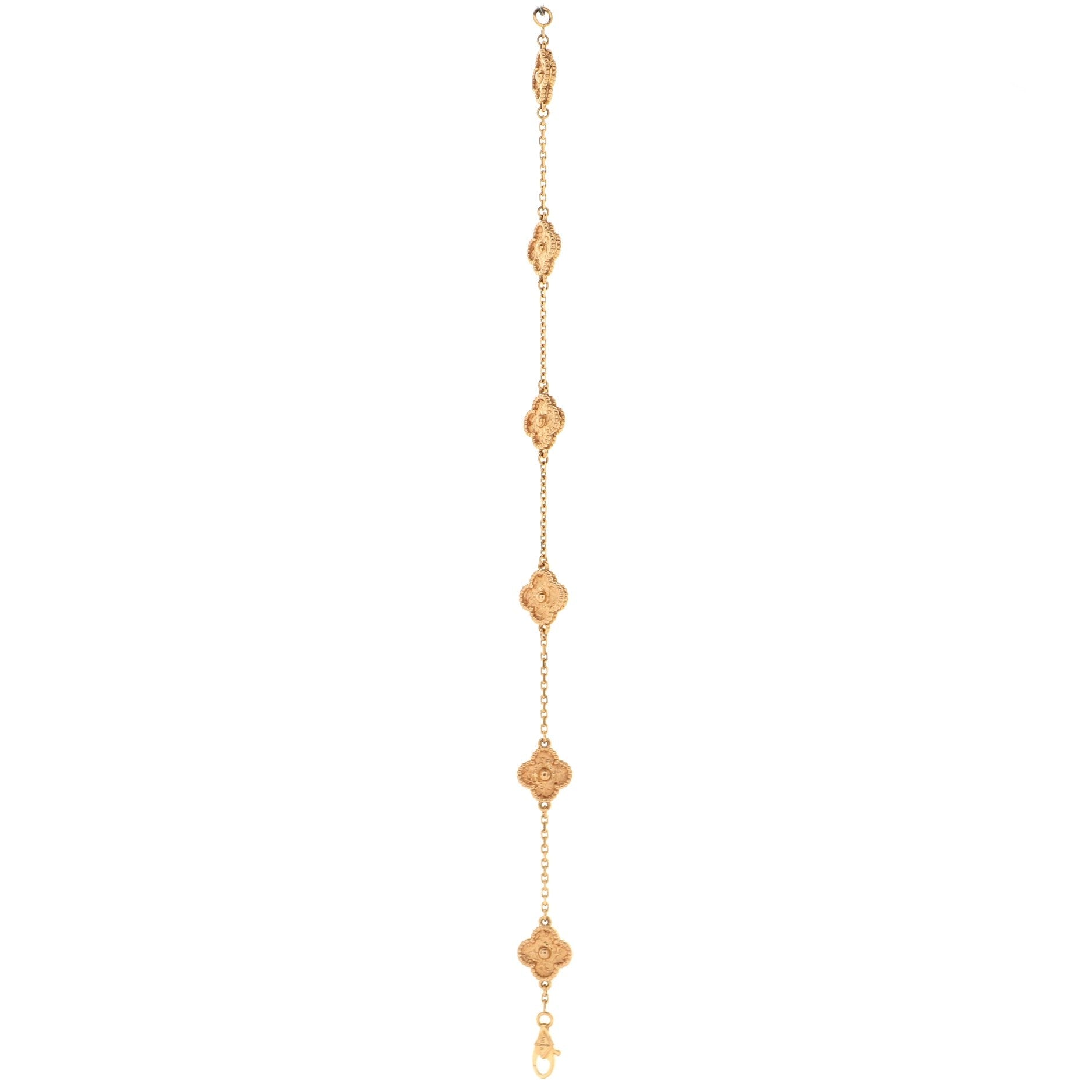 Sweet Alhambra 6 Motifs Bracelet 18K Rose Gold