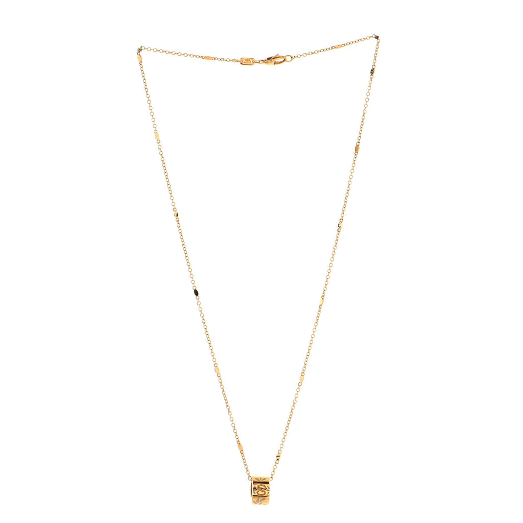 Icon Blooms Twirl Pendant Necklace 18K Rose Gold and Enamel