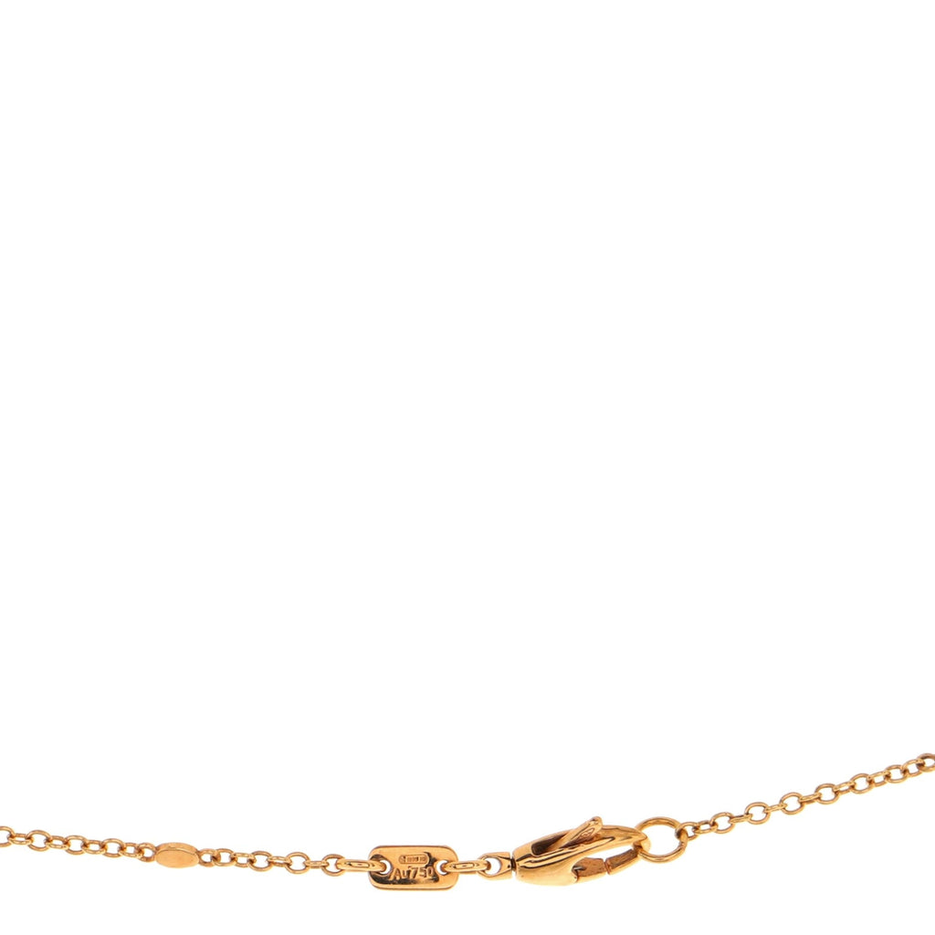 Icon Blooms Twirl Pendant Necklace 18K Rose Gold and Enamel