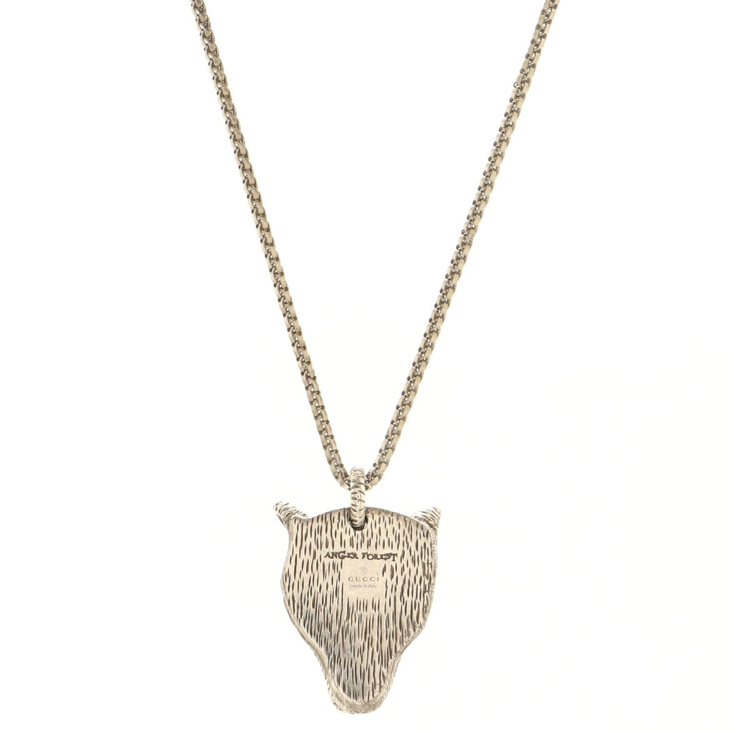 Anger Forest Animal Pendant Necklace Sterling Silver