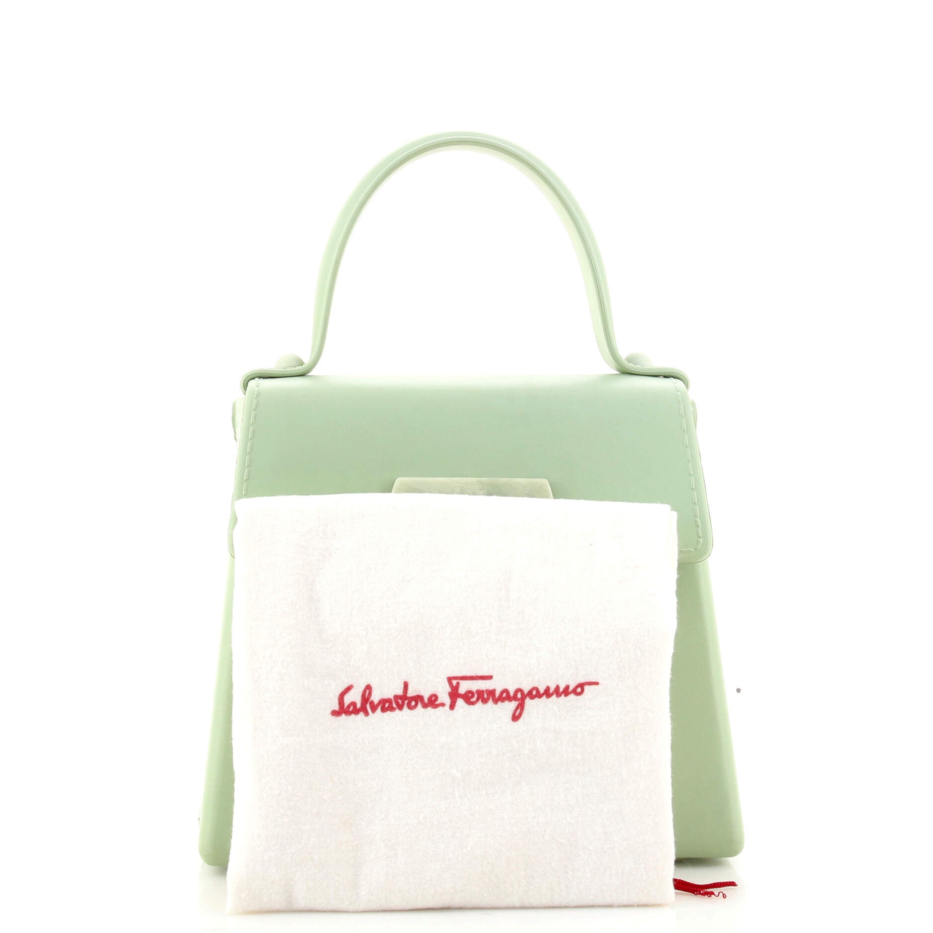 Gancini Top Handle Bag Leather with Resin Mini