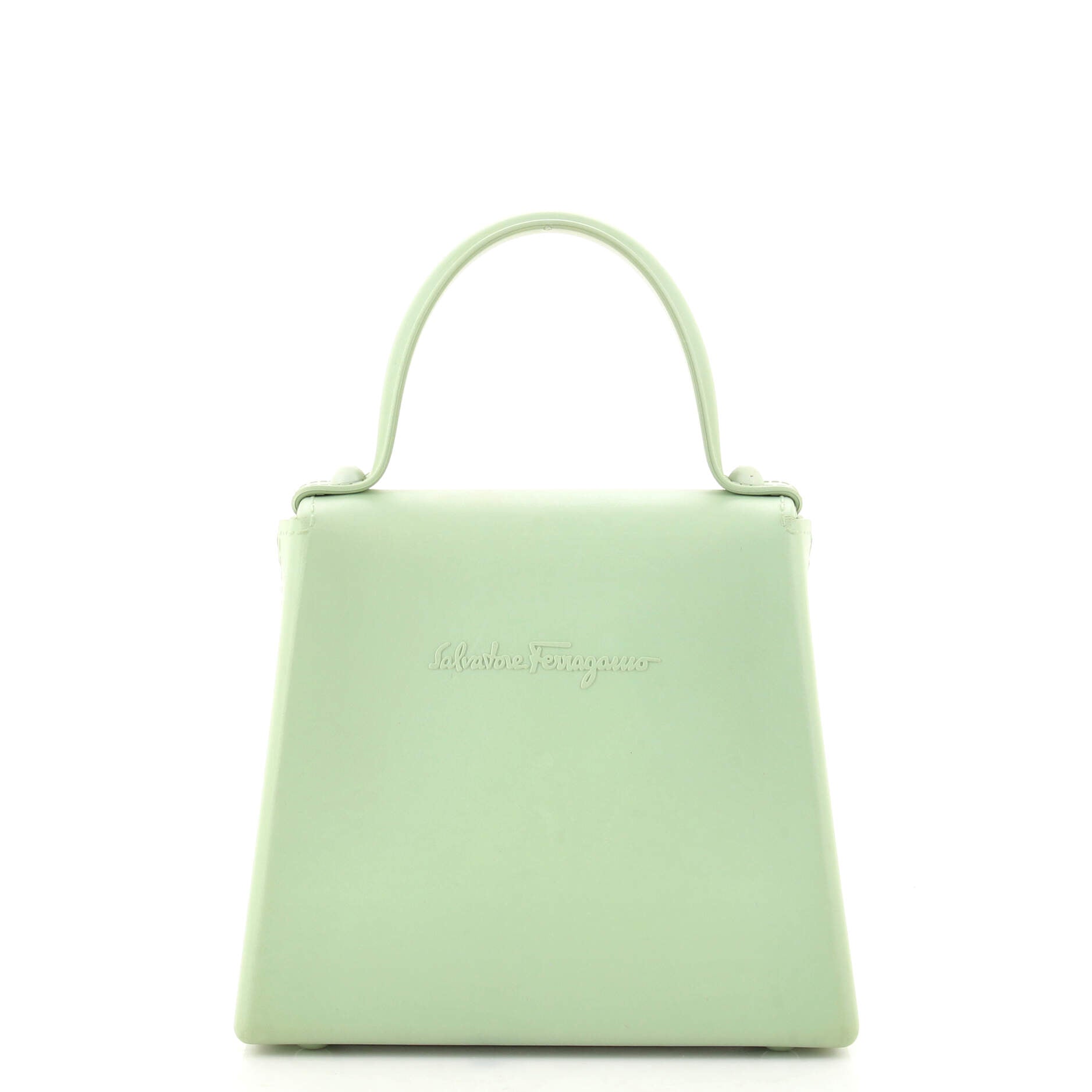 Gancini Top Handle Bag Leather with Resin Mini