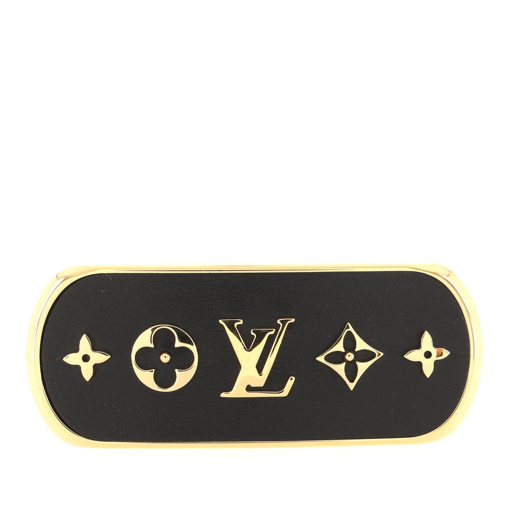 Cruiser Hair Clip Barrette Metal and Leather XS