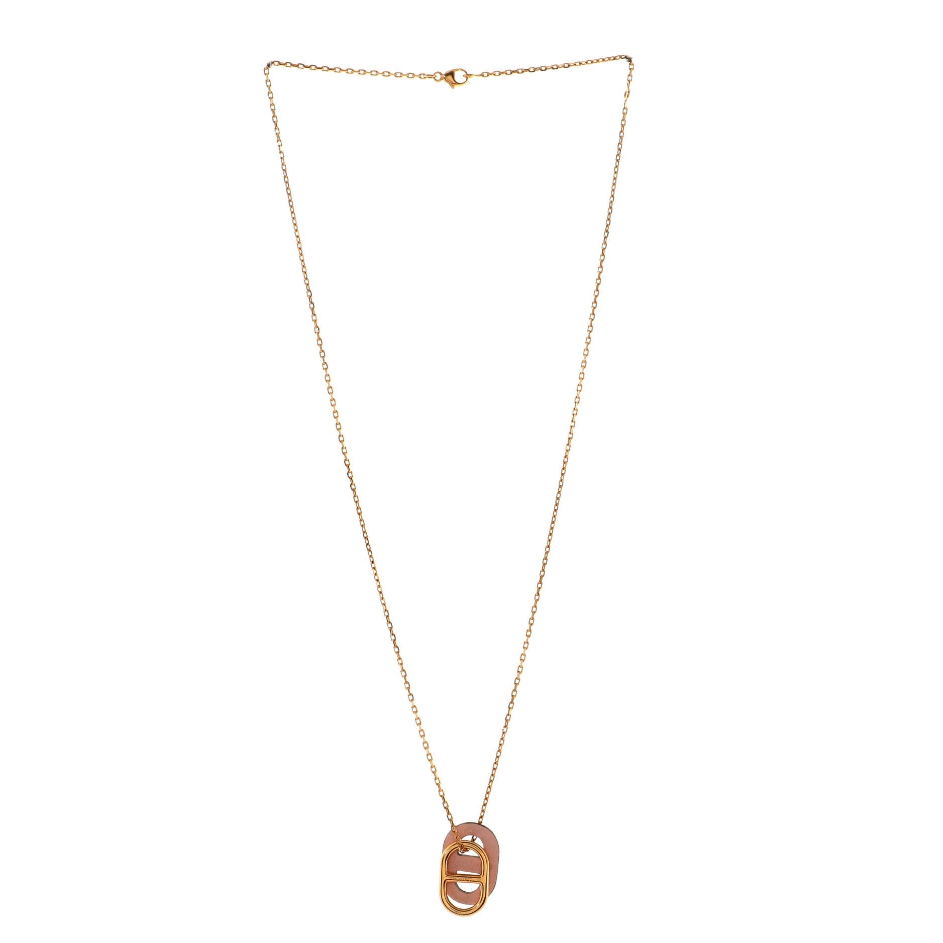 O'Maillon Pendent Necklace Metal and Leather