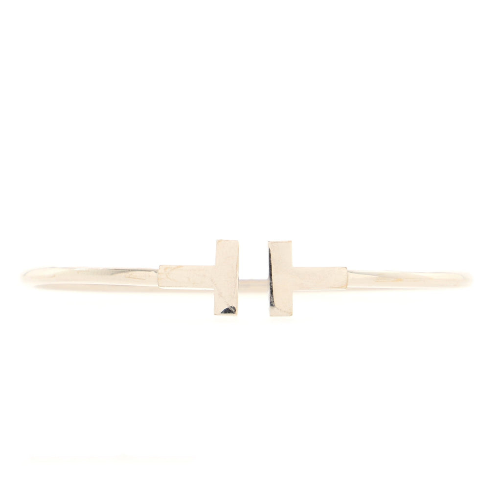 T Wire Bracelet 18K White Gold