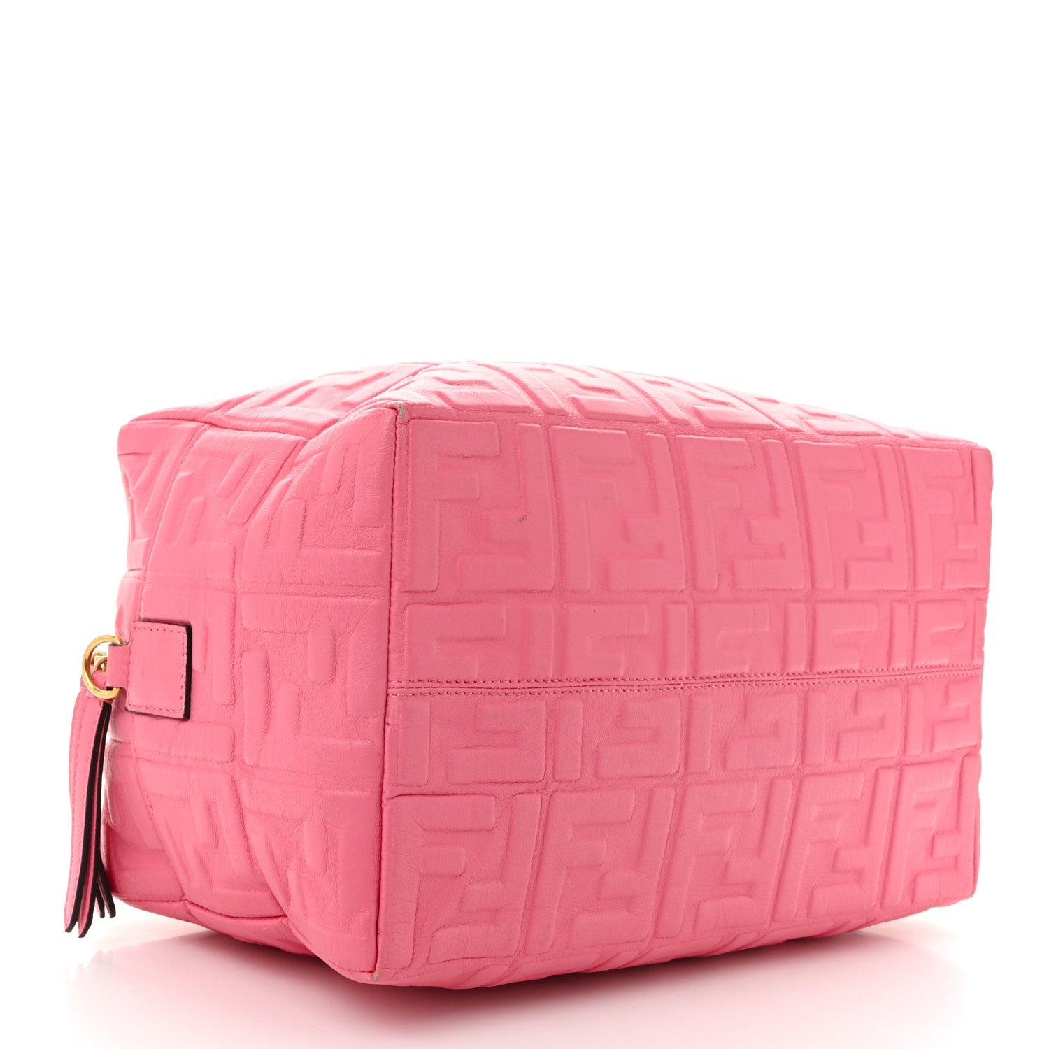 Nappa FF 1974 Embossed Small Boston Rosa Fluo