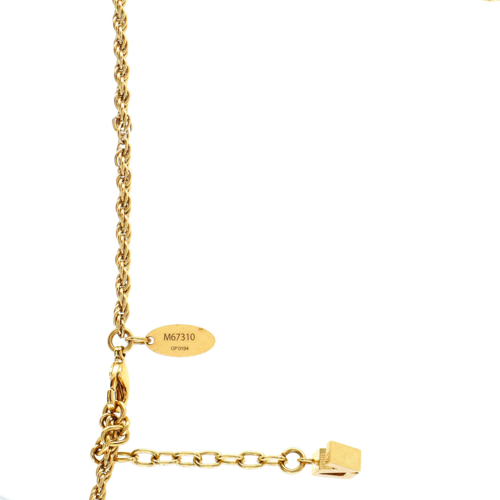 Damier Charlie Tassel  Pendant Necklace Metal
