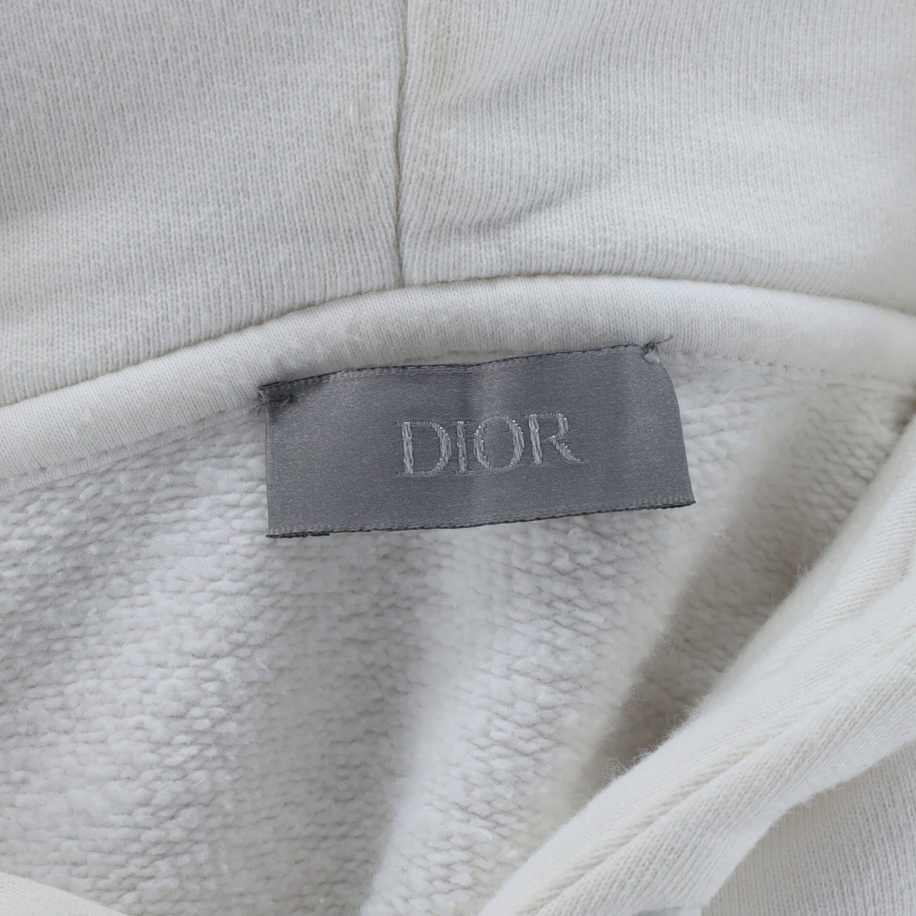 Men's Daniel Arsham White Eroded Logo Hoodie Cotton