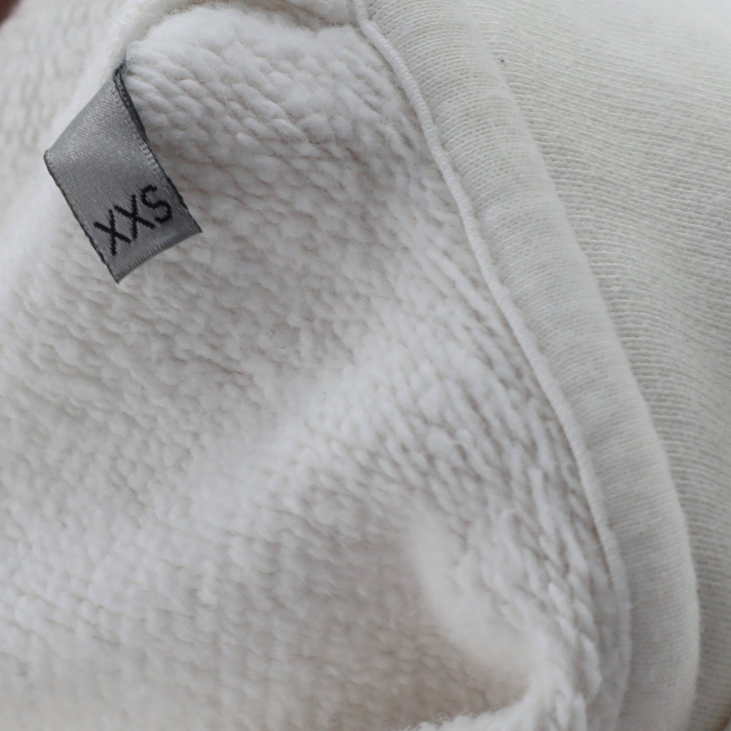 Men's Daniel Arsham White Eroded Logo Hoodie Cotton