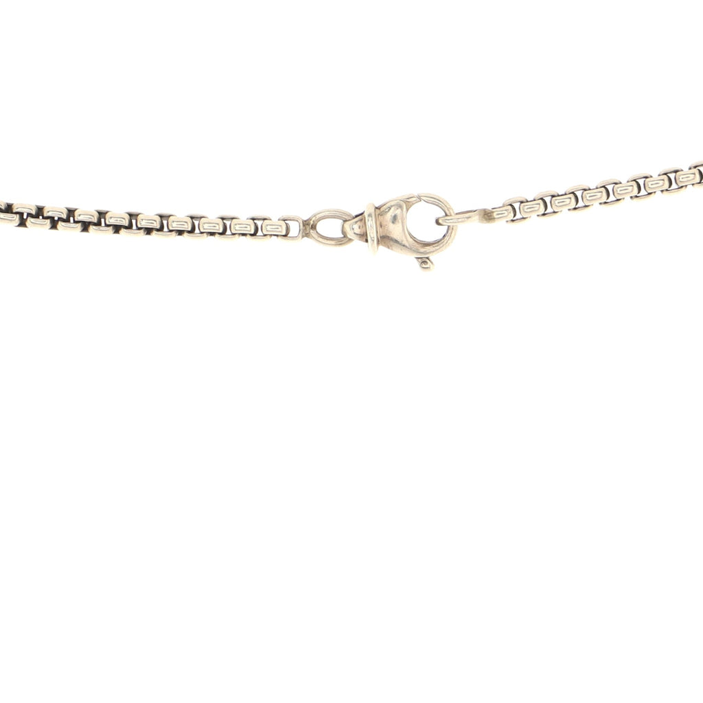Cookie Pendant Necklace Sterling Silver with 18K Yellow Gold and Diamonds 12mm