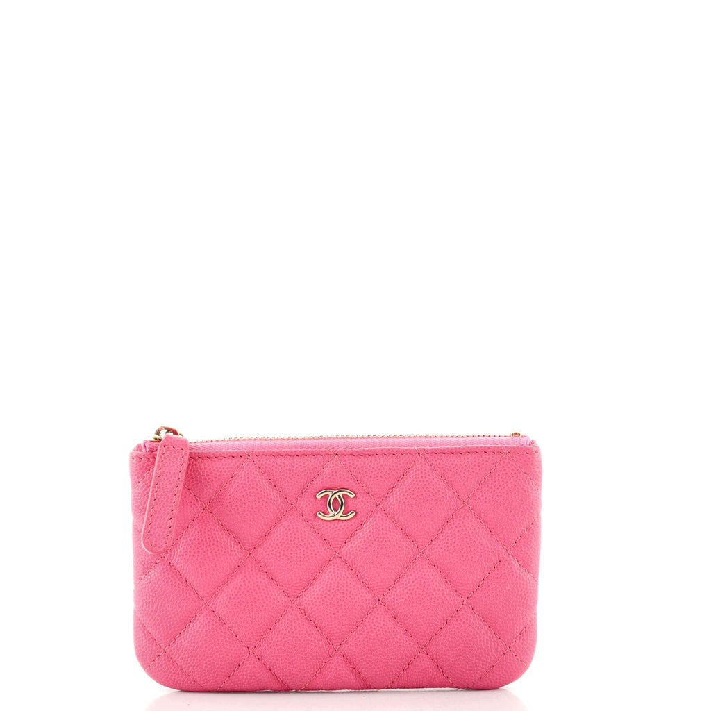 Classic O Case Pouch Quilted Caviar Mini