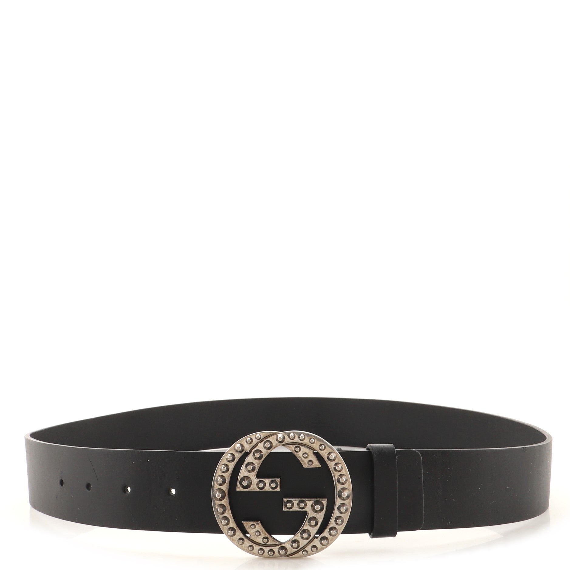 Studded Interlocking G Belt Leather Wide 95