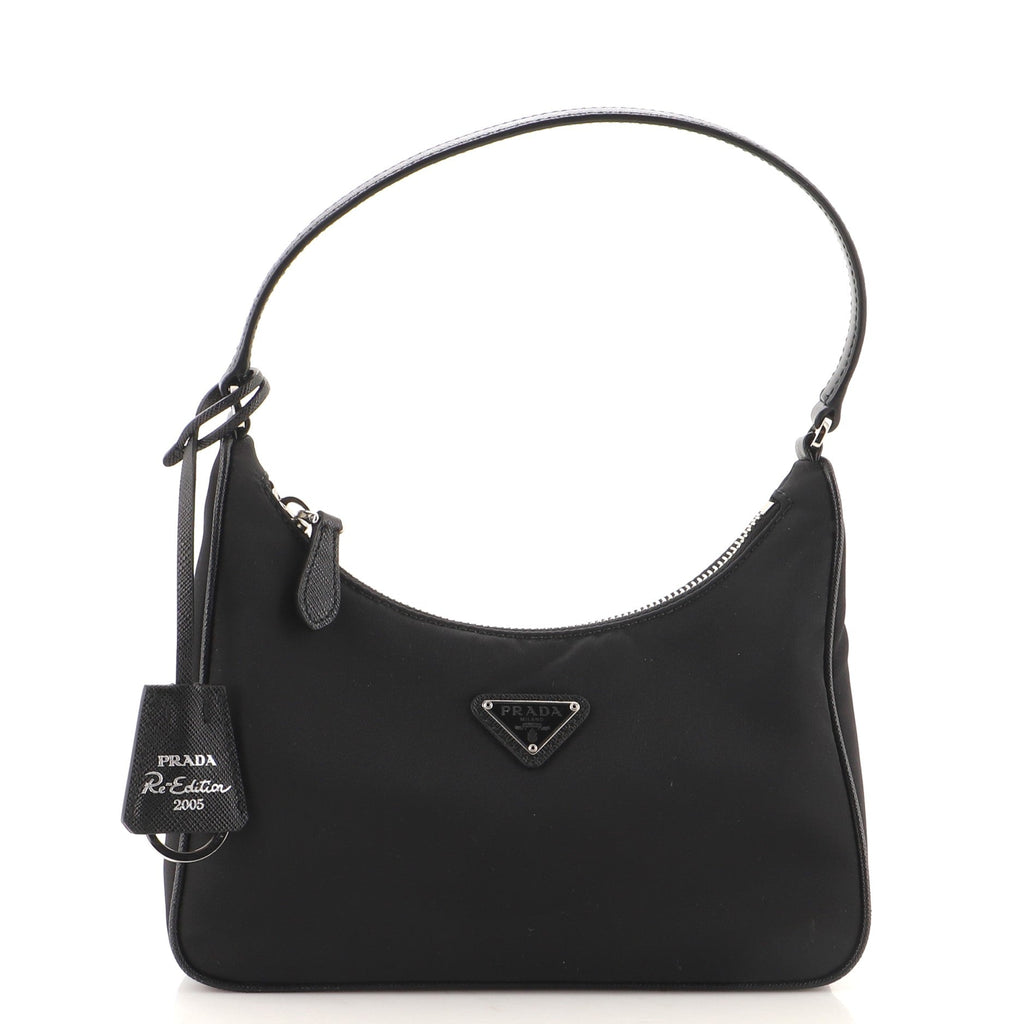 Re-Edition 2005 Hobo Tessuto with Saffiano Leather Mini
