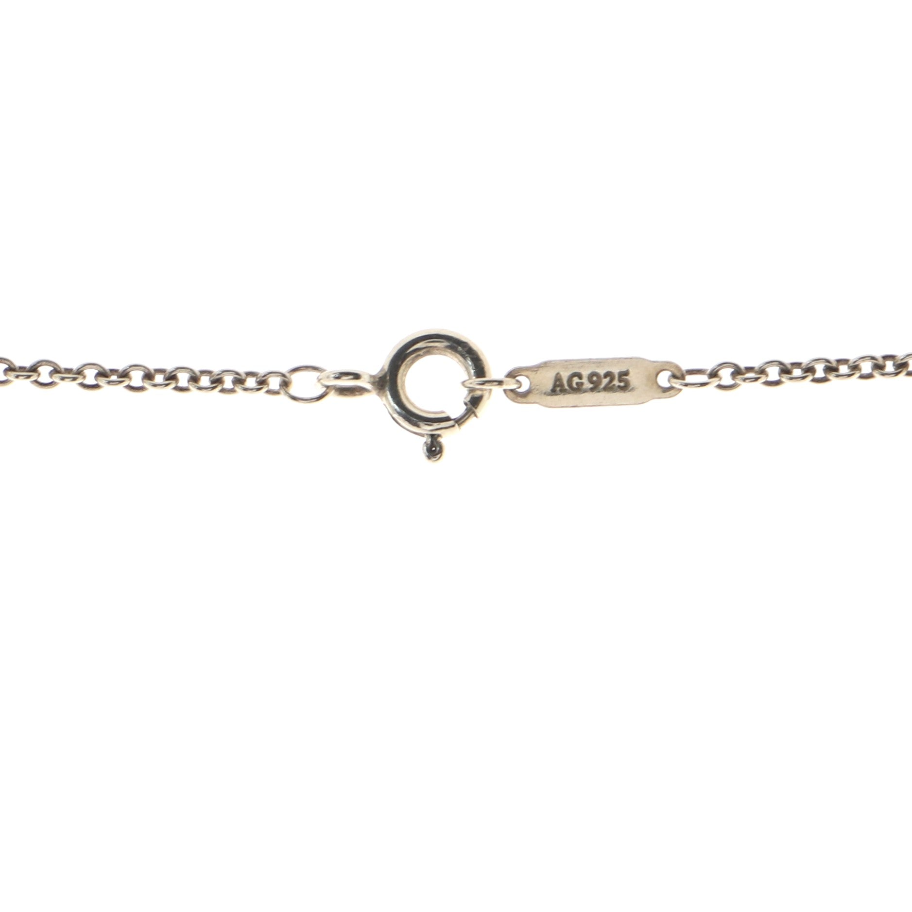 Daisy Key Pendant Necklace Sterling Silver with Diamond Small