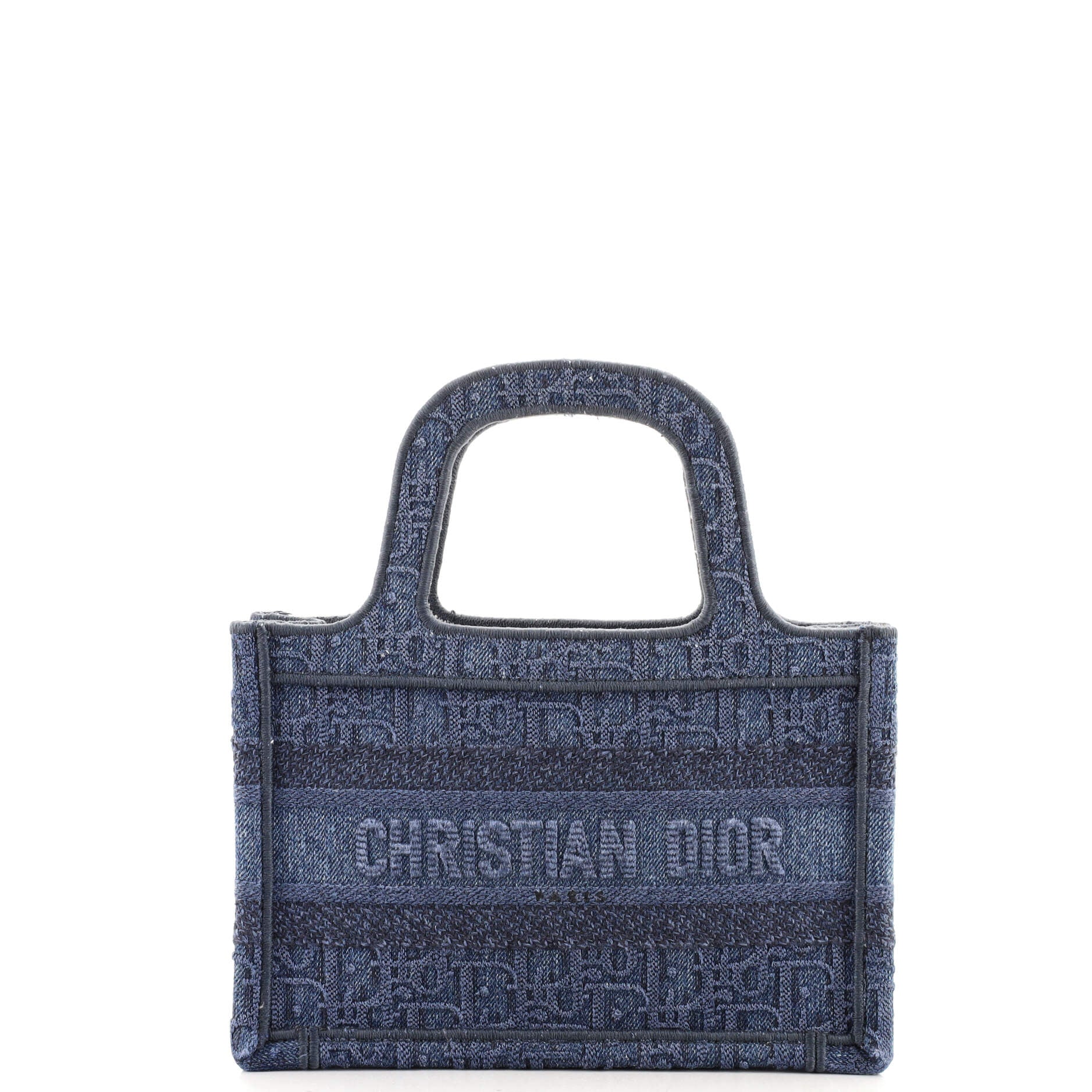Book Tote Oblique Denim Mini