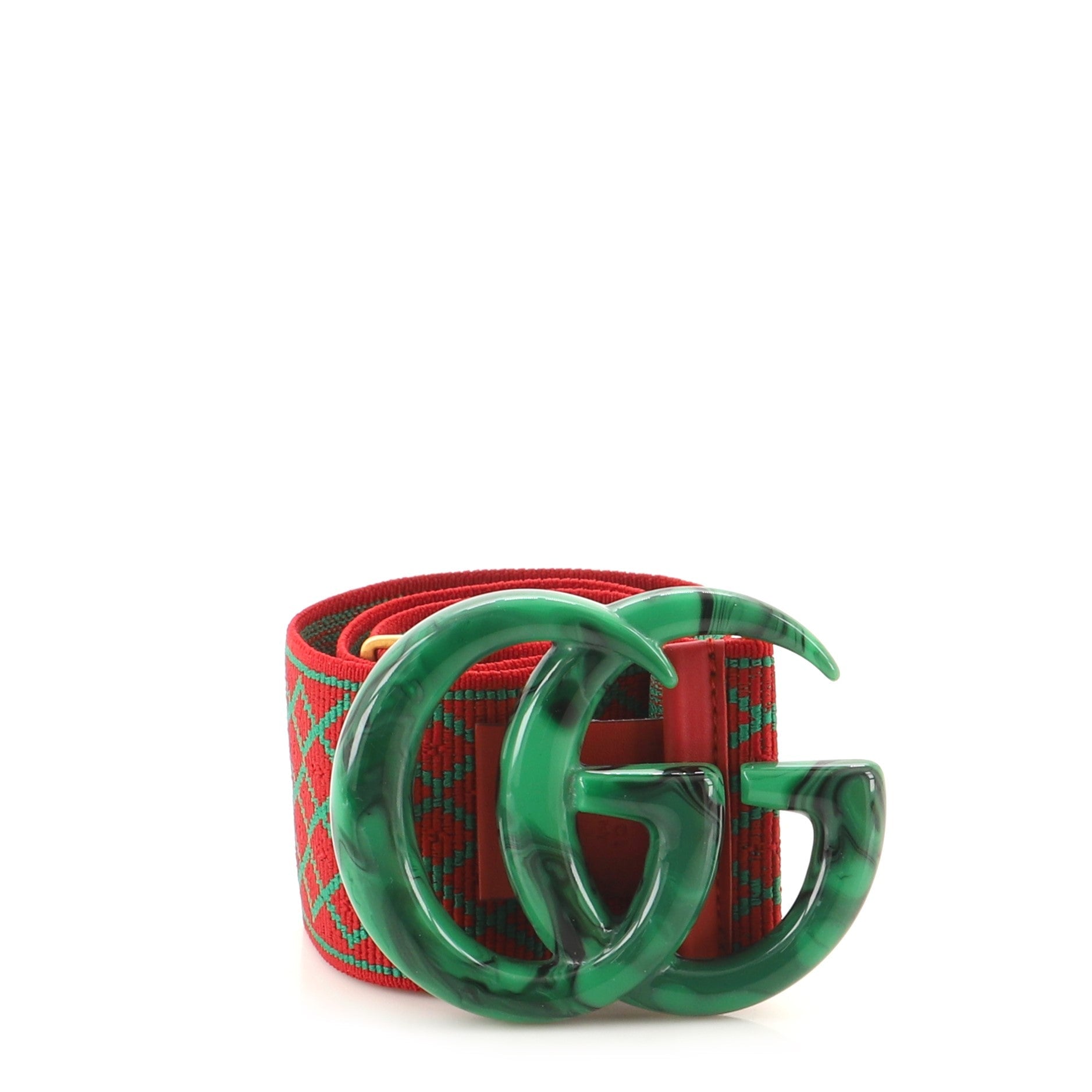 GG Marmont Belt Diamante Elastic and Plexiglass Extra Wide 42