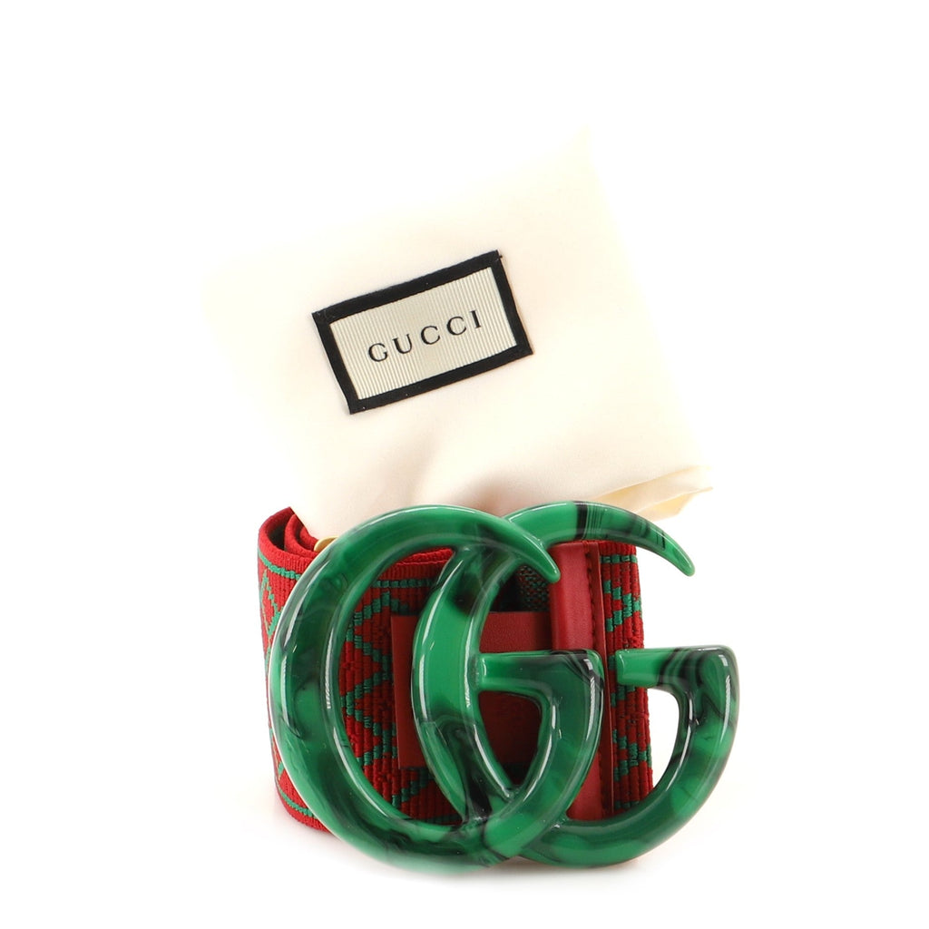 GG Marmont Belt Diamante Elastic and Plexiglass Extra Wide 42