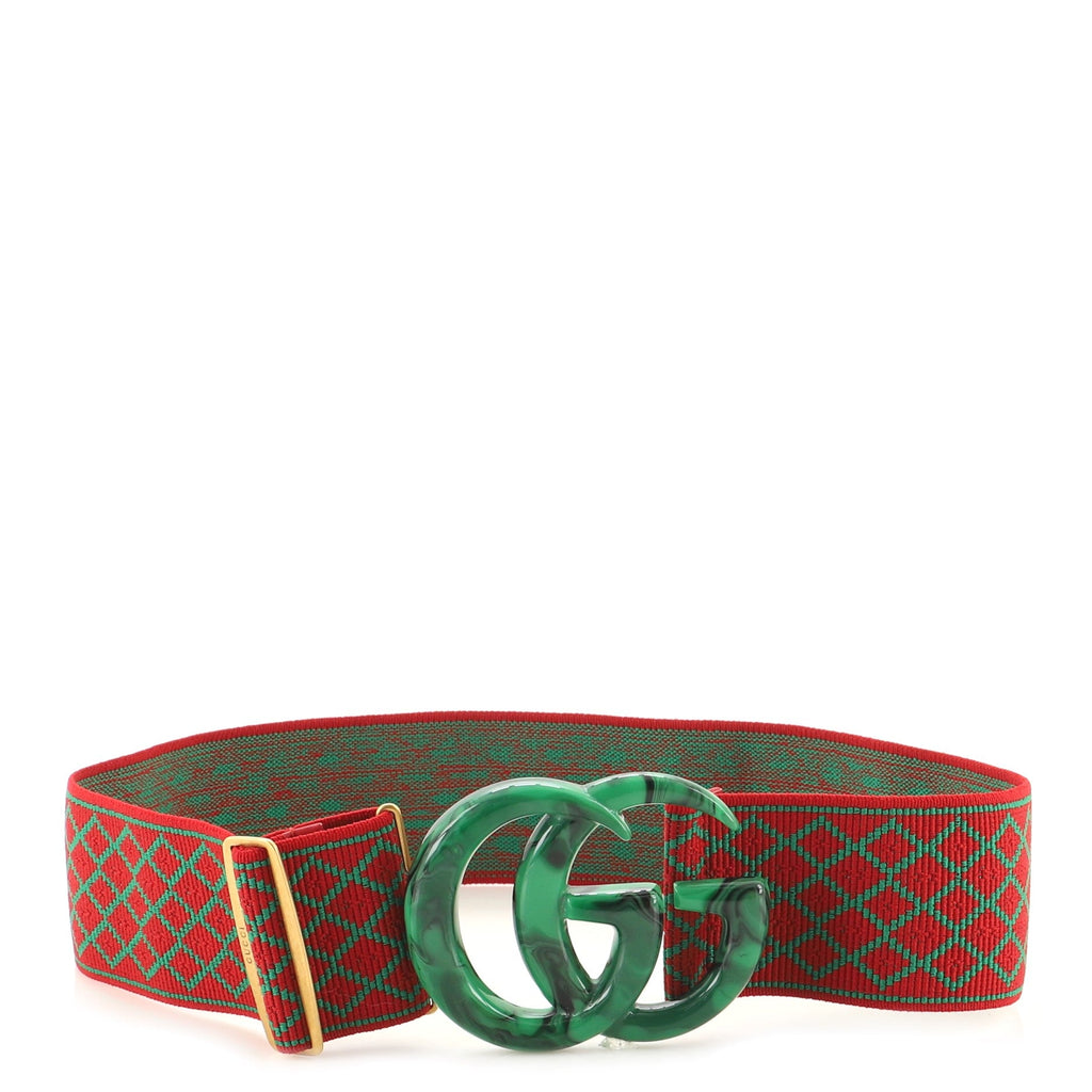 GG Marmont Belt Diamante Elastic and Plexiglass Extra Wide 42