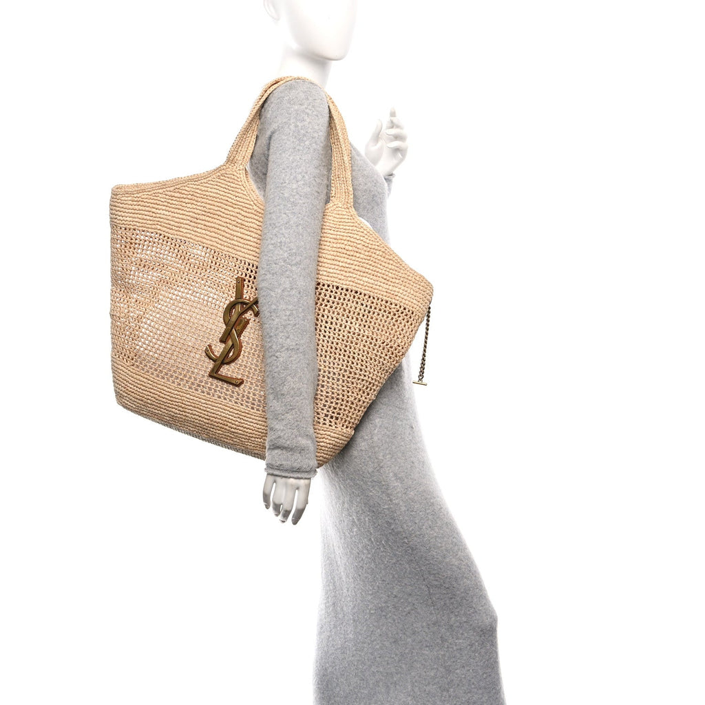 Raffia Icare Shopping Tote Natural