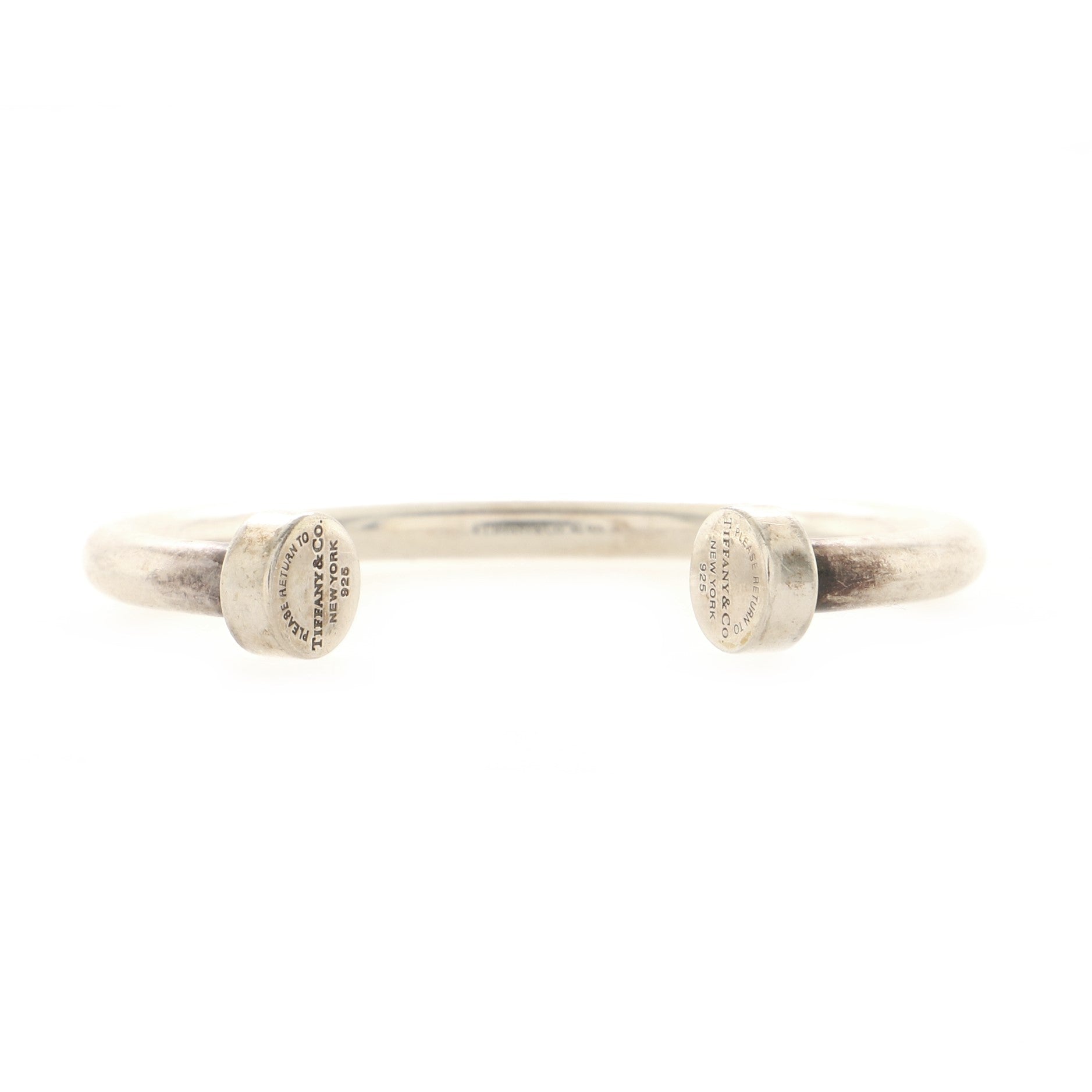 Return To Tiffany Circle Edge Cuff Bracelet Sterling Silver