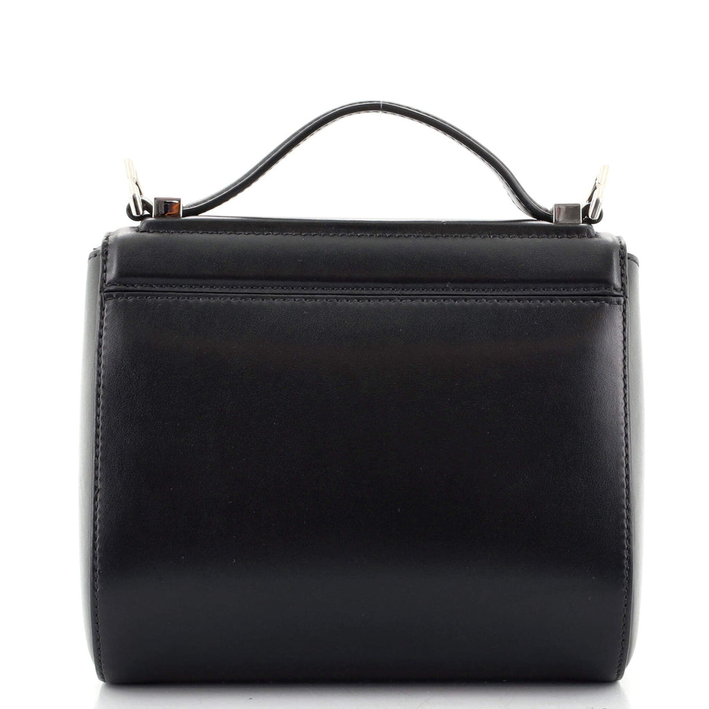 Logo Strap Pandora Box Bag Leather Mini