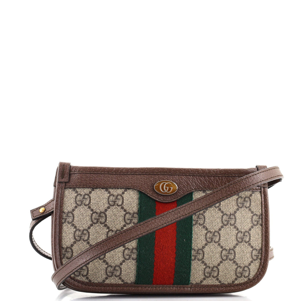 Ophidia Triple Flat Crossbody Bag GG Coated Canvas Mini