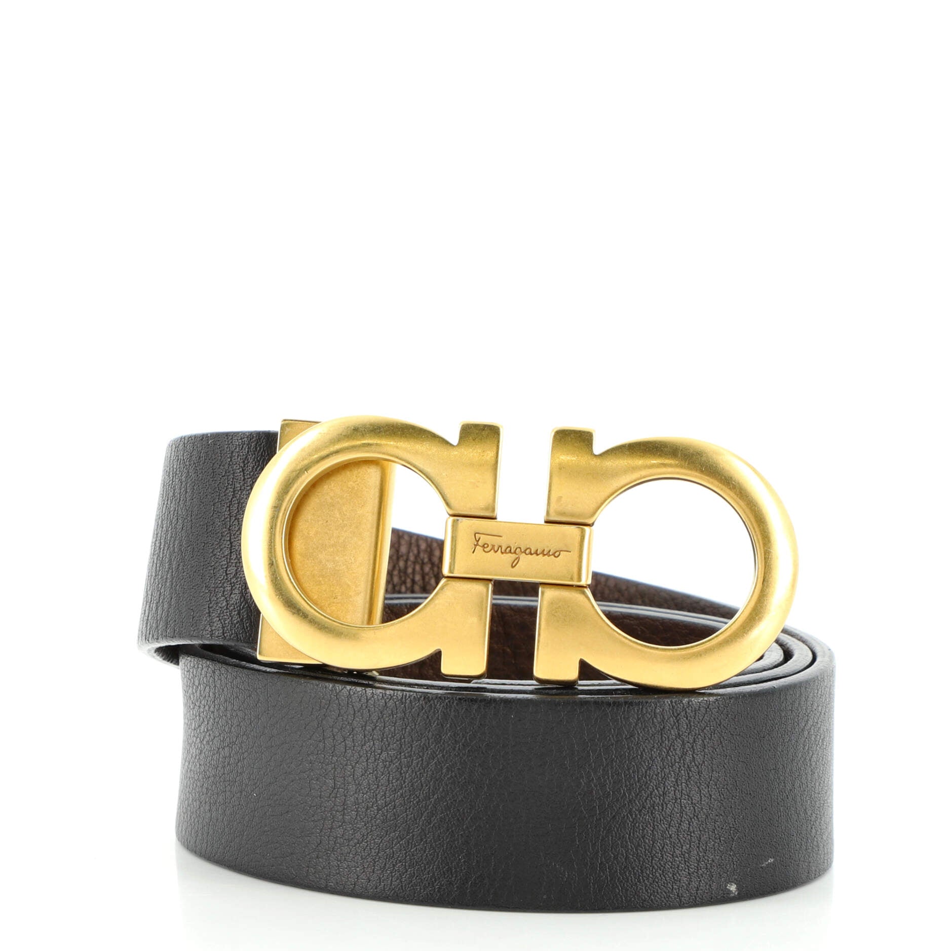 Gancini Reversible Belt Leather Wide 85