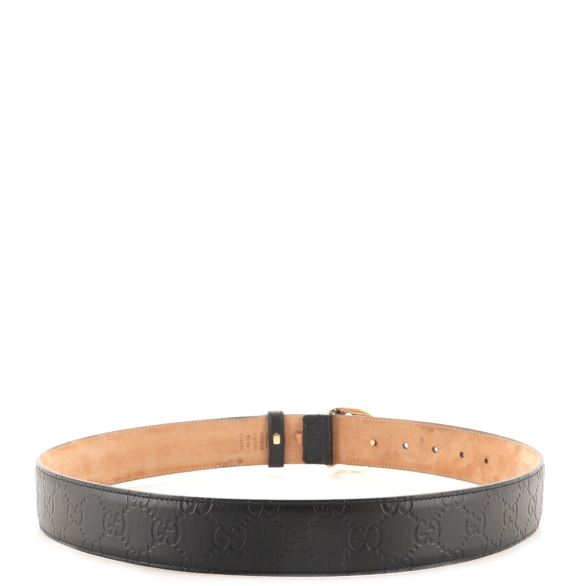 Interlocking G Belt Guccissima Leather Wide 90
