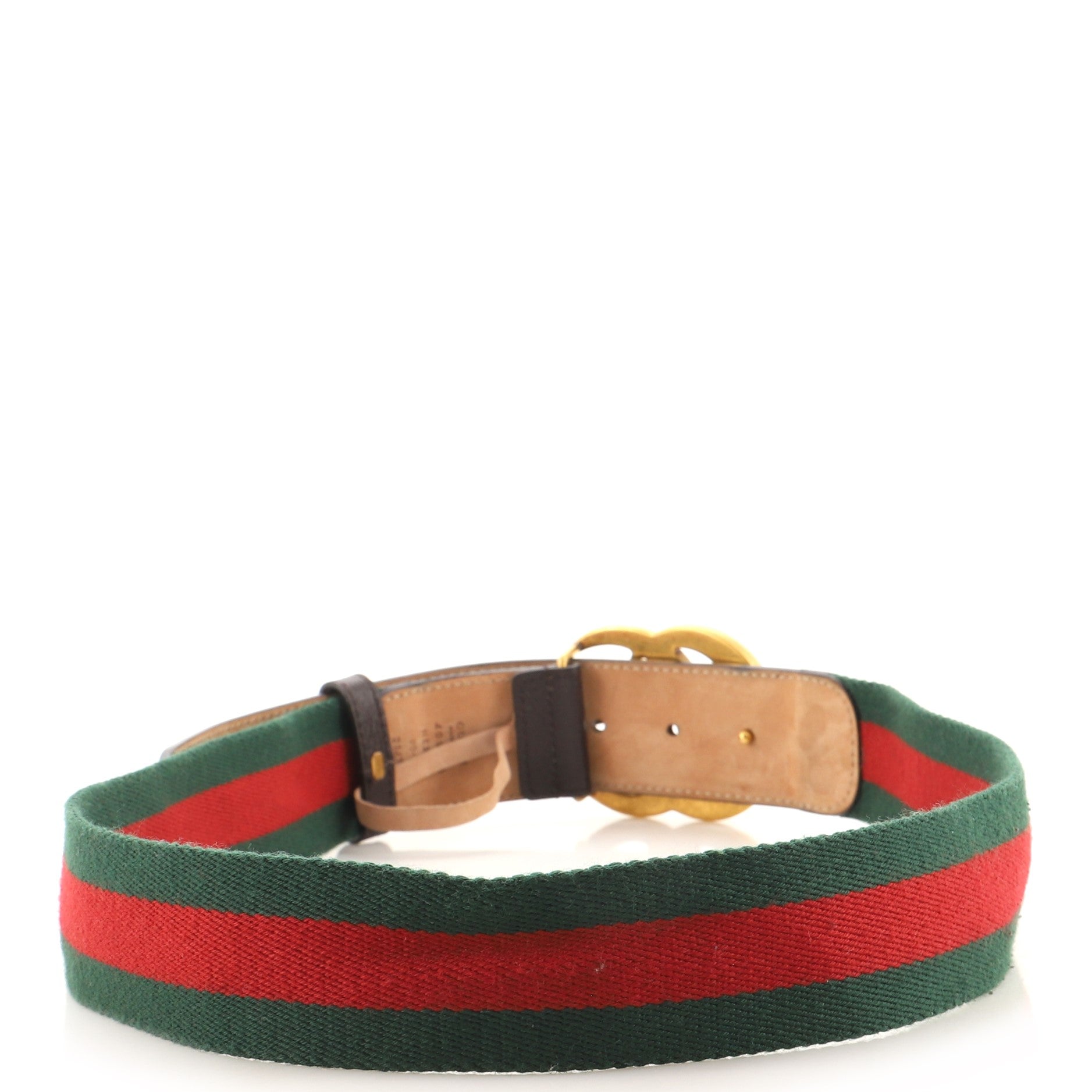 GG Marmont Web Belt Canvas and Leather Wide 90