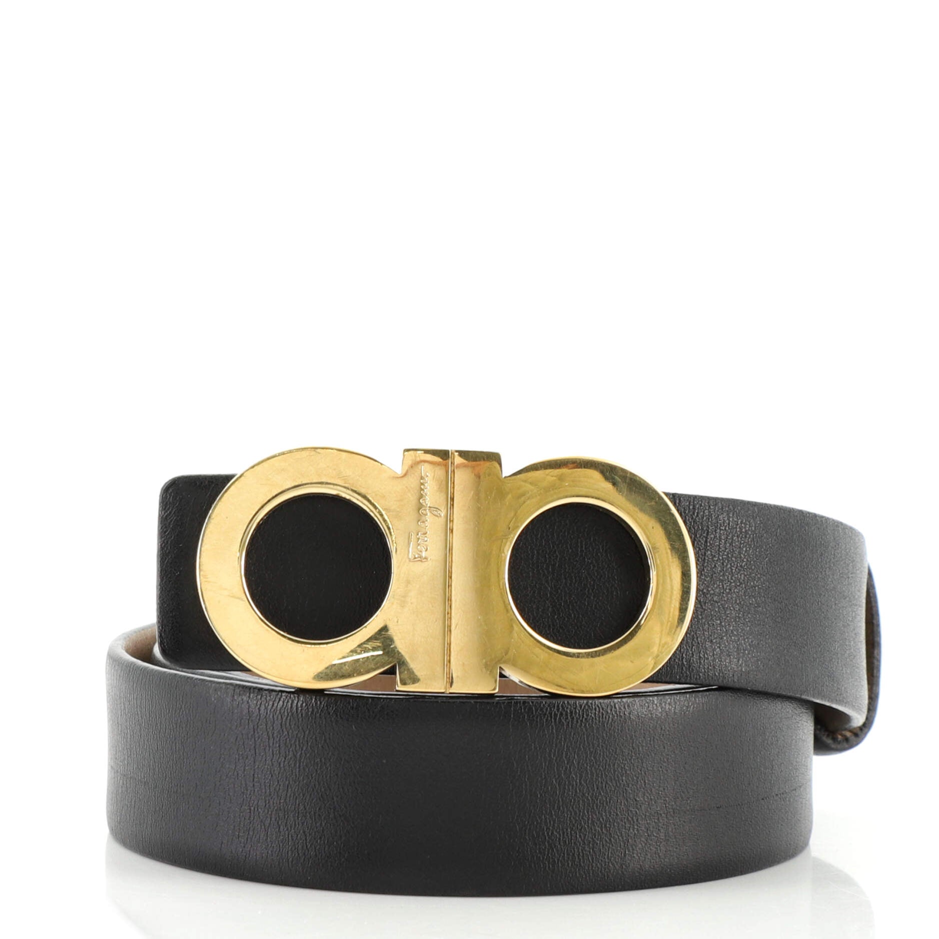 Gancini Reversible Belt Leather Thin 85