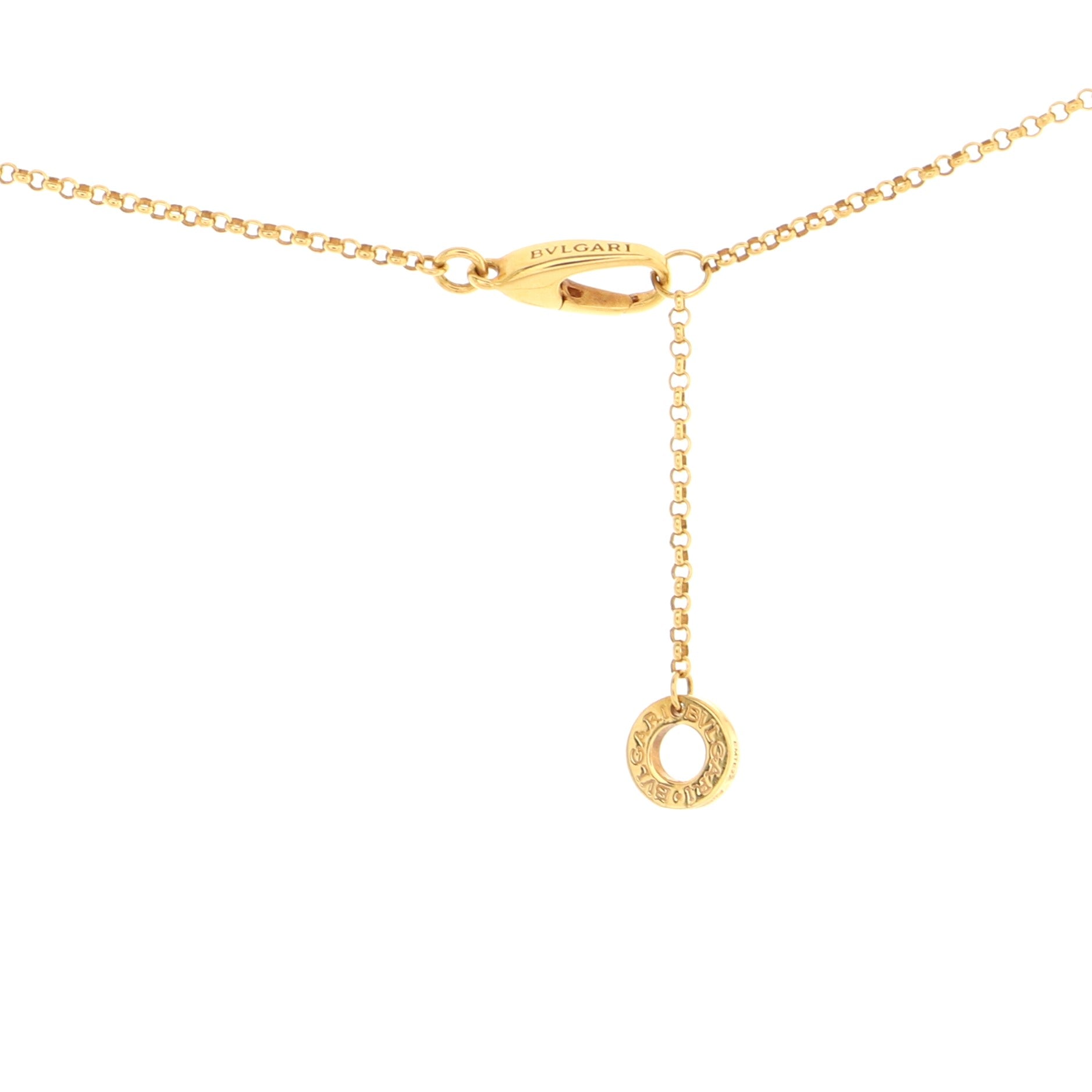 Bvlgari Bvlgari Pendant Necklace 18K Yellow Gold with Onyx