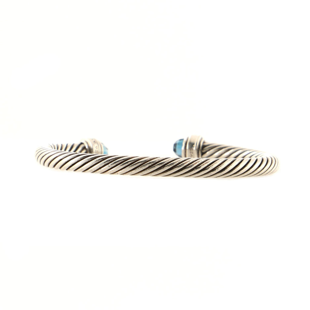 Cable Classic Bracelet Sterling Silver with Topaz and Diamonds 5mm
