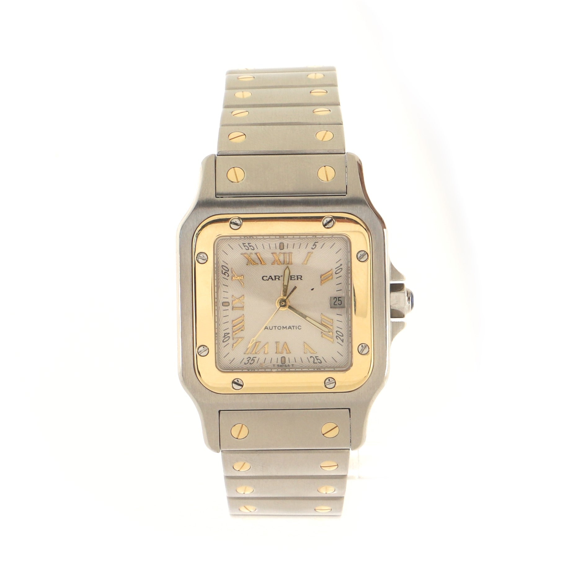 Santos de Cartier Galbee Automatic Watch Stainless Steel and Yellow Gold 29
