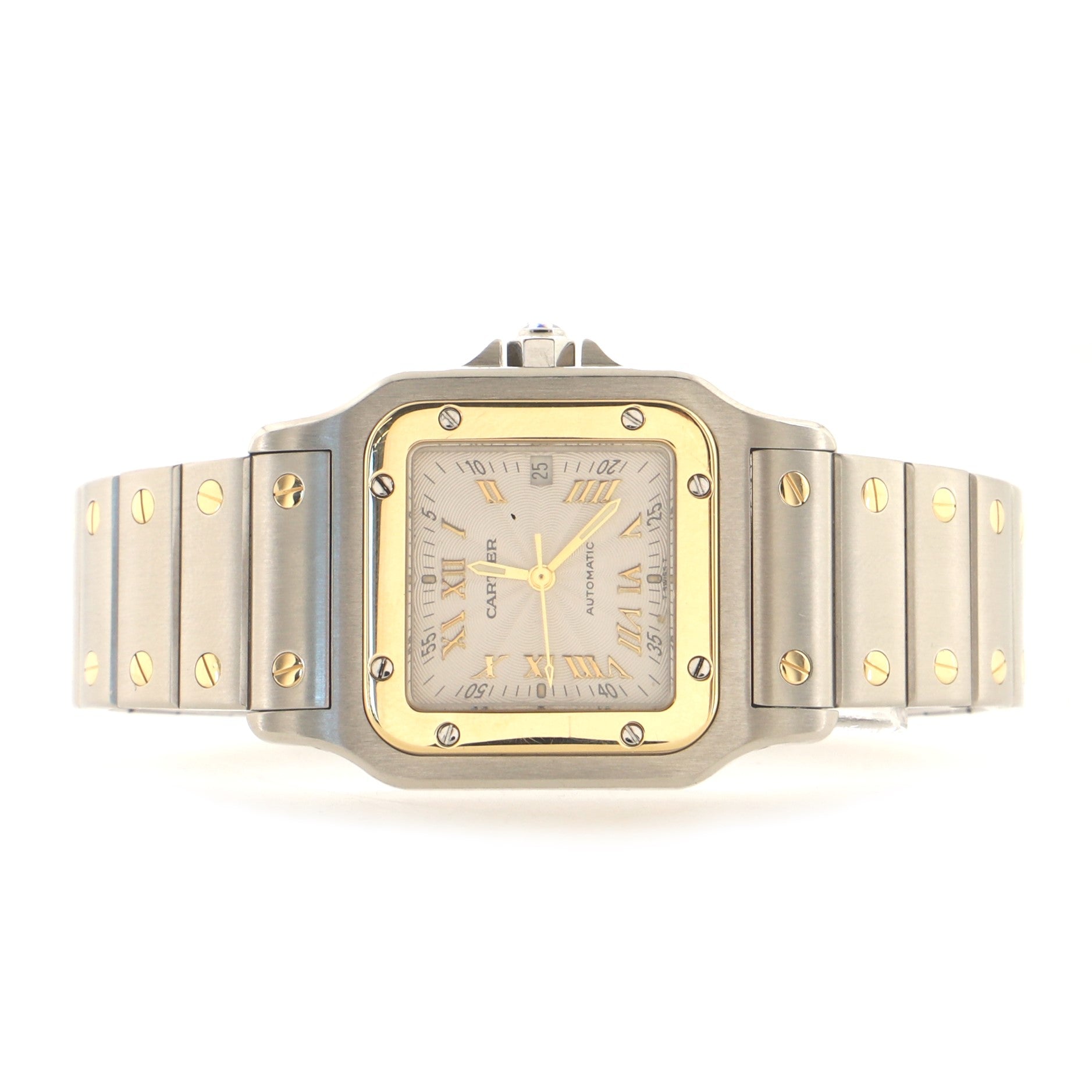 Santos de Cartier Galbee Automatic Watch Stainless Steel and Yellow Gold 29
