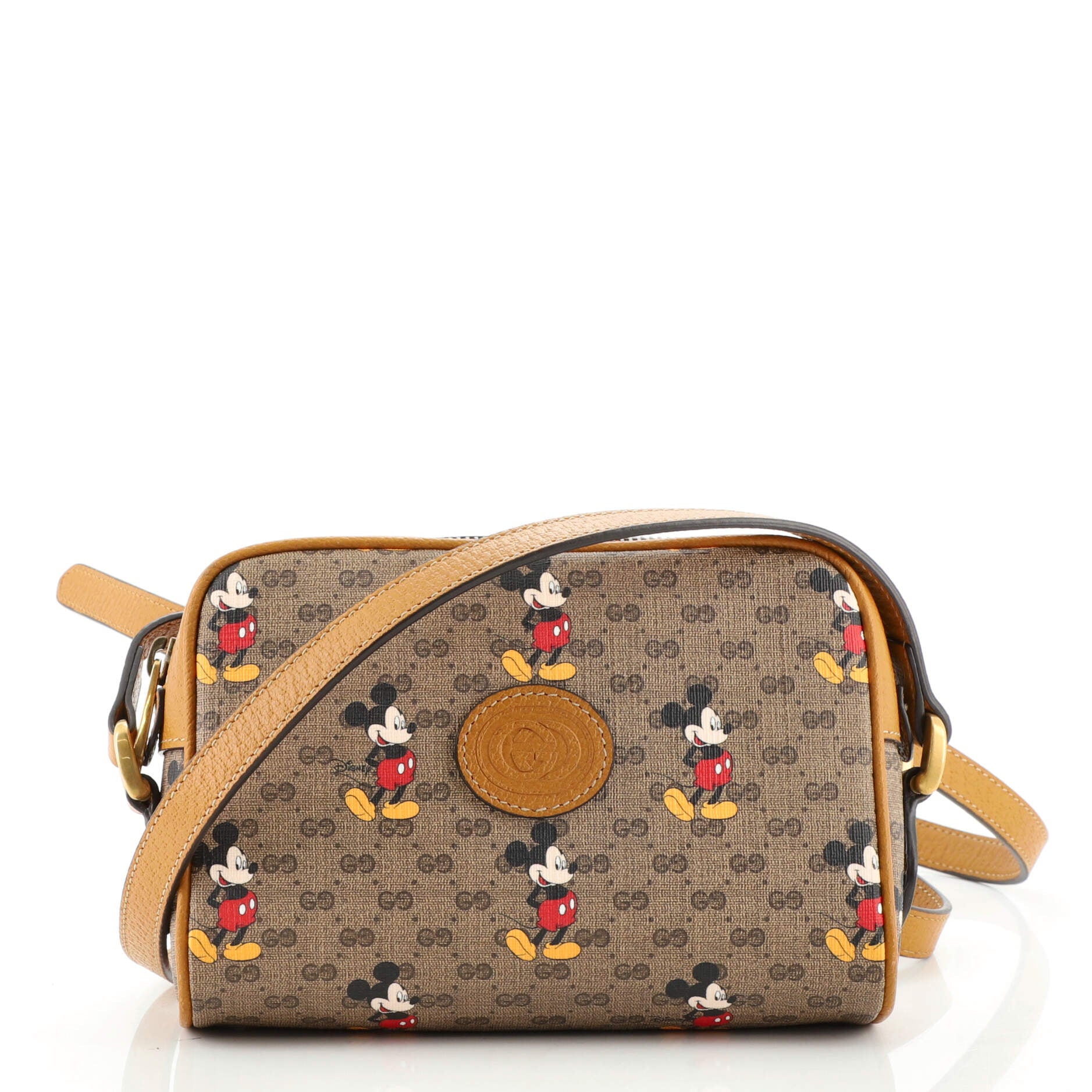 Disney Mickey Mouse Shoulder Bag Printed Mini GG Coated Canvas Mini