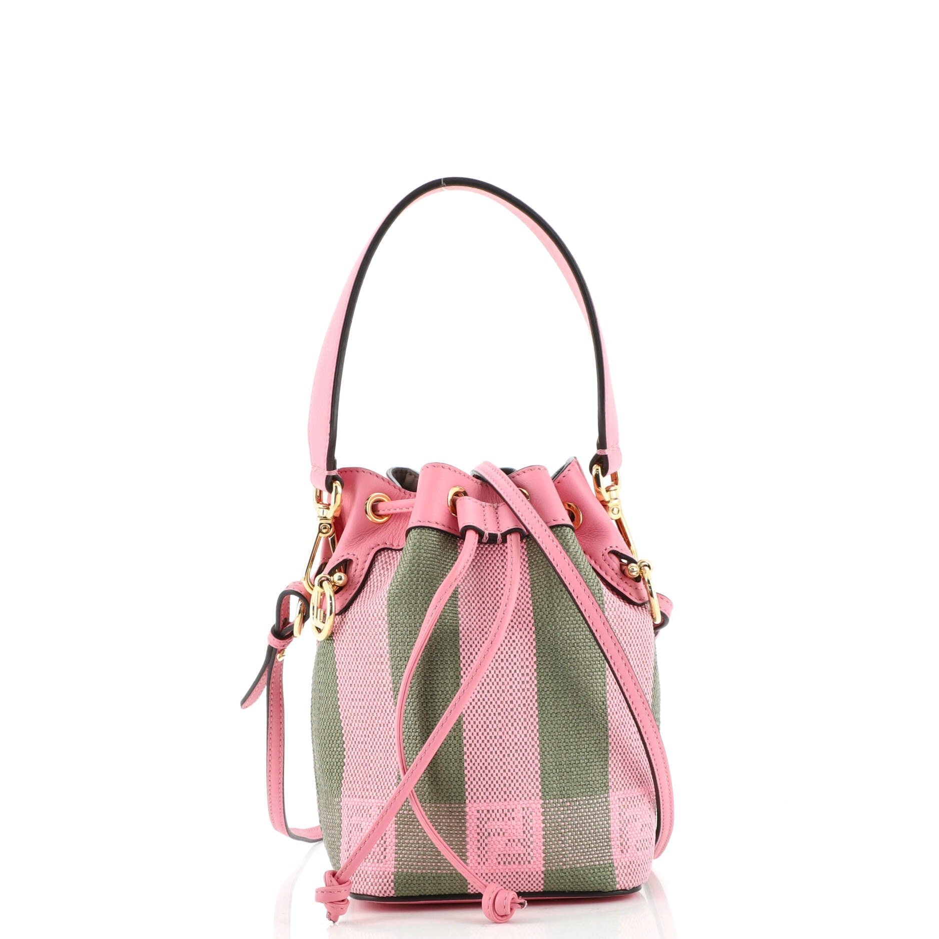 Mon Tresor Bucket Bag Pequin Raffia Mini