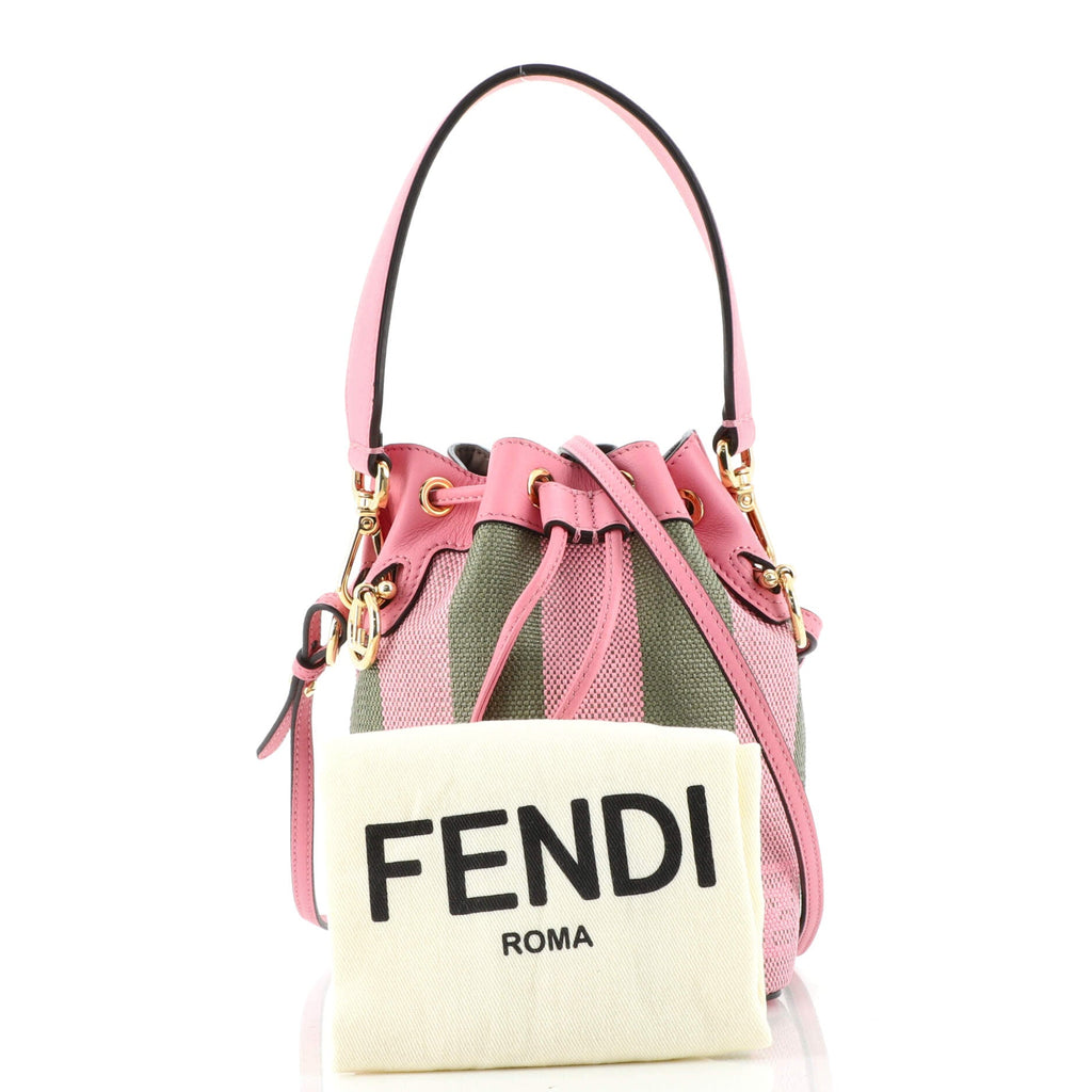Mon Tresor Bucket Bag Pequin Raffia Mini