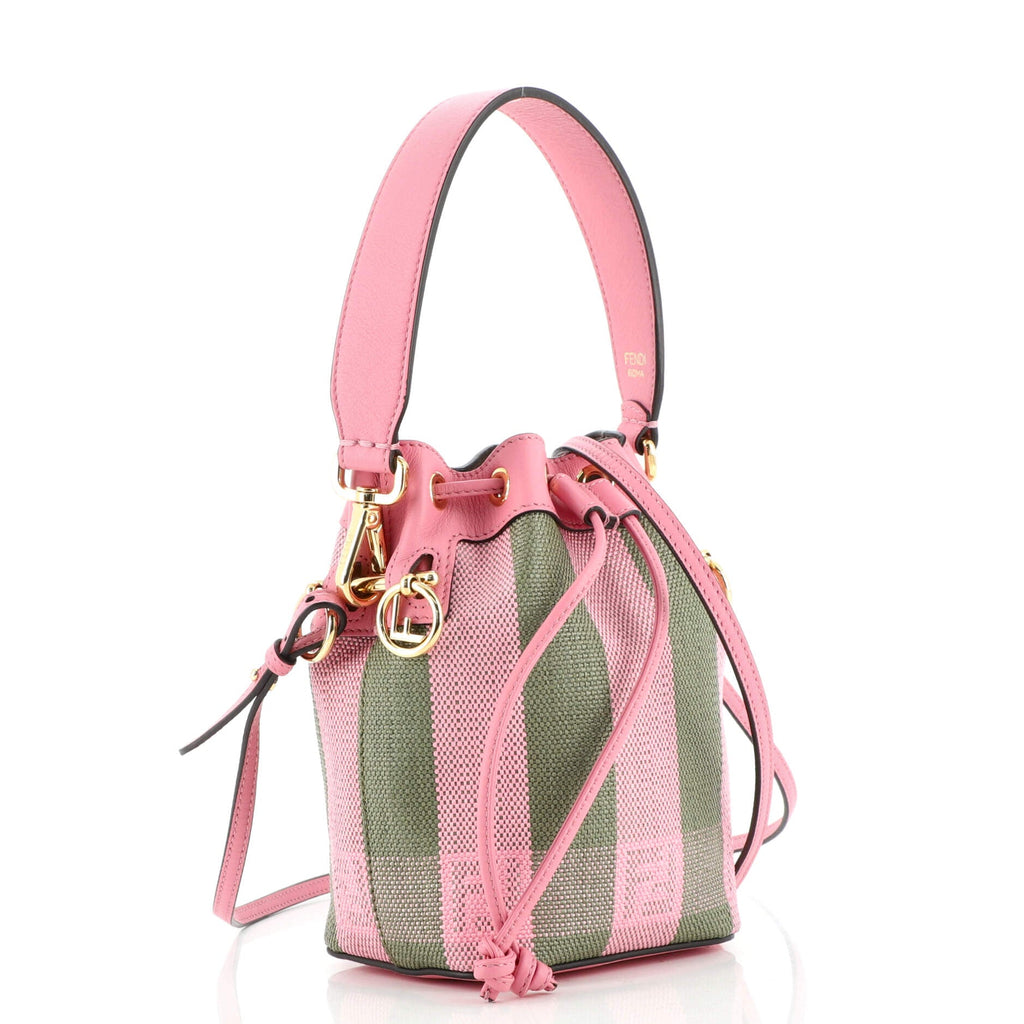 Mon Tresor Bucket Bag Pequin Raffia Mini