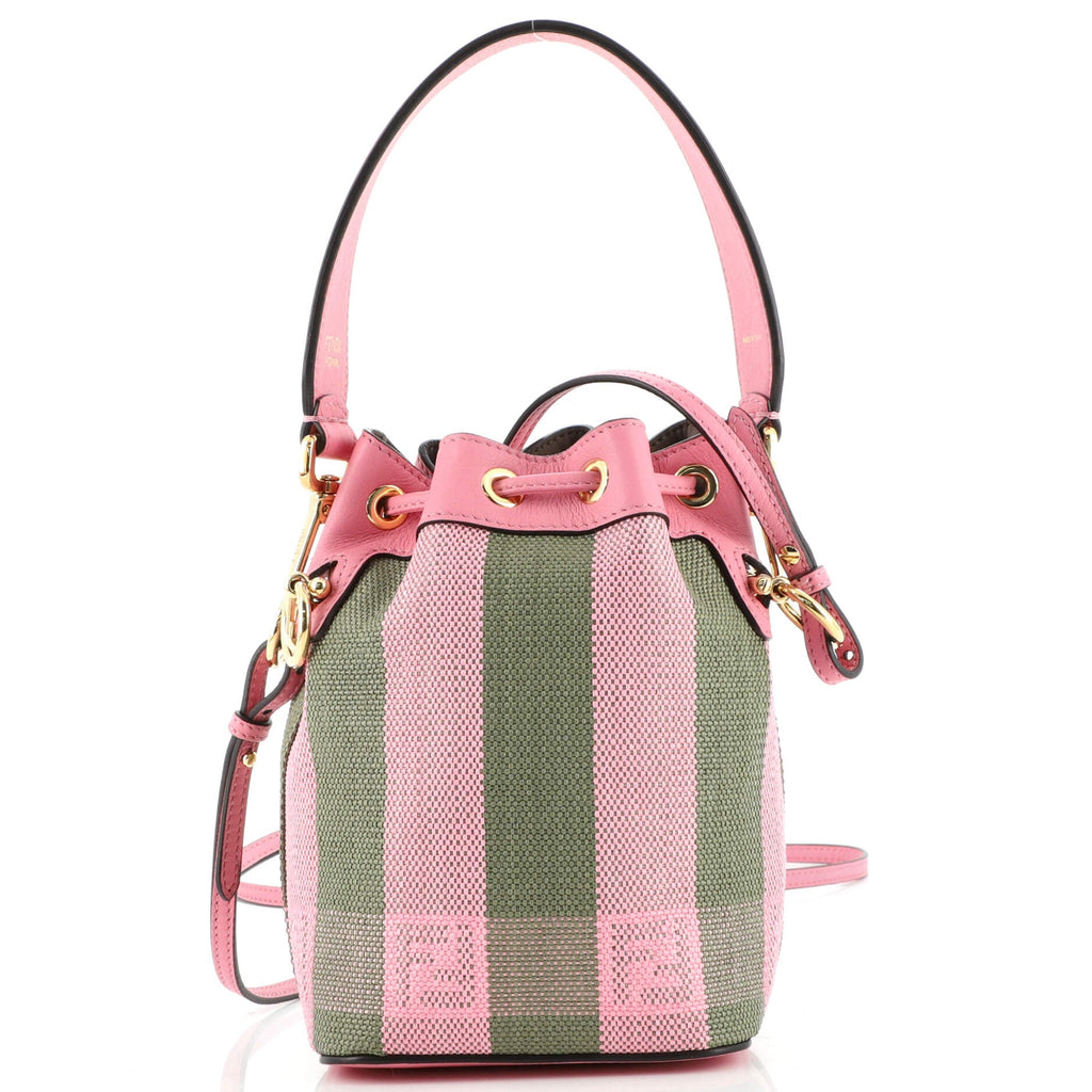 Mon Tresor Bucket Bag Pequin Raffia Mini