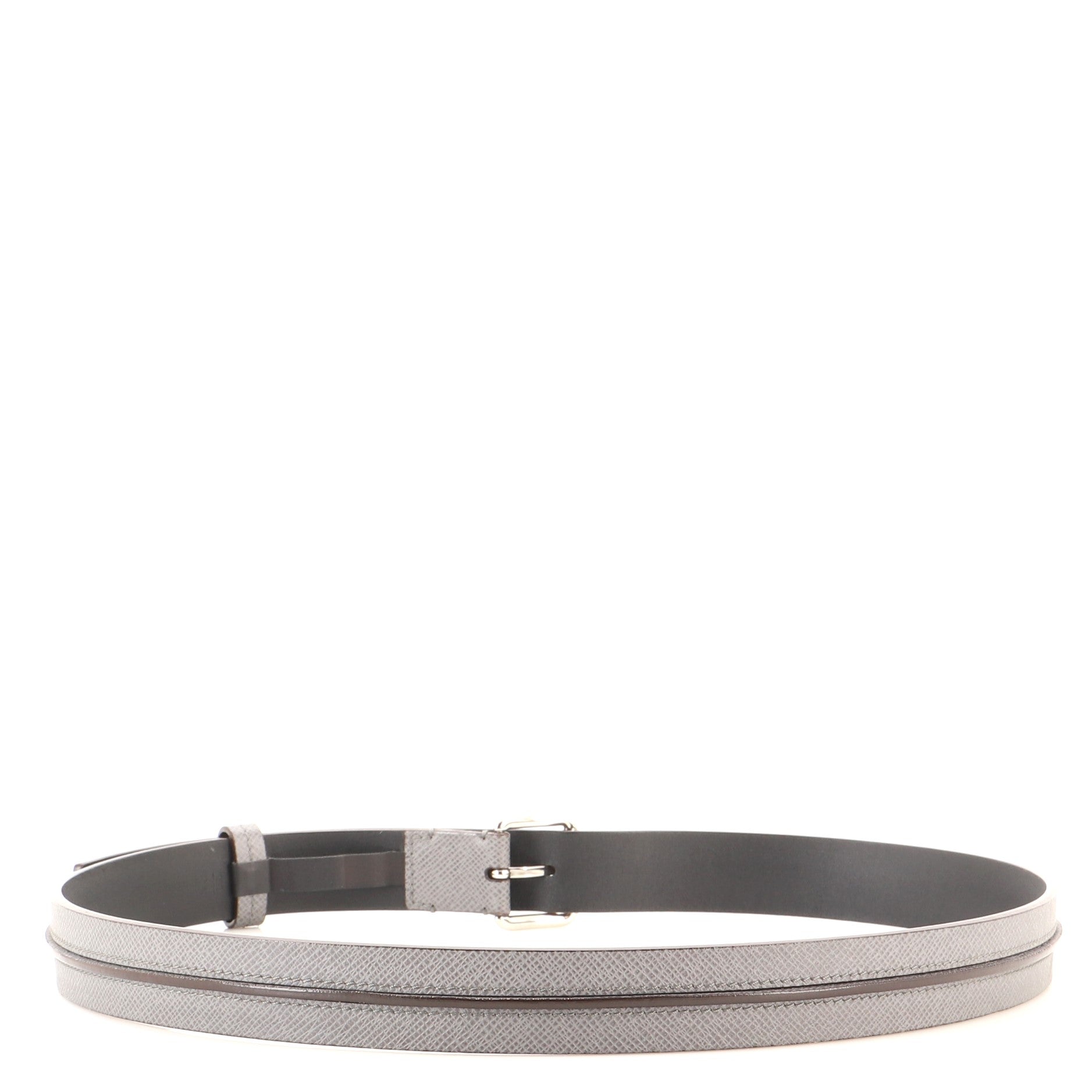 Buckle Belt Taiga Leather Thin 100